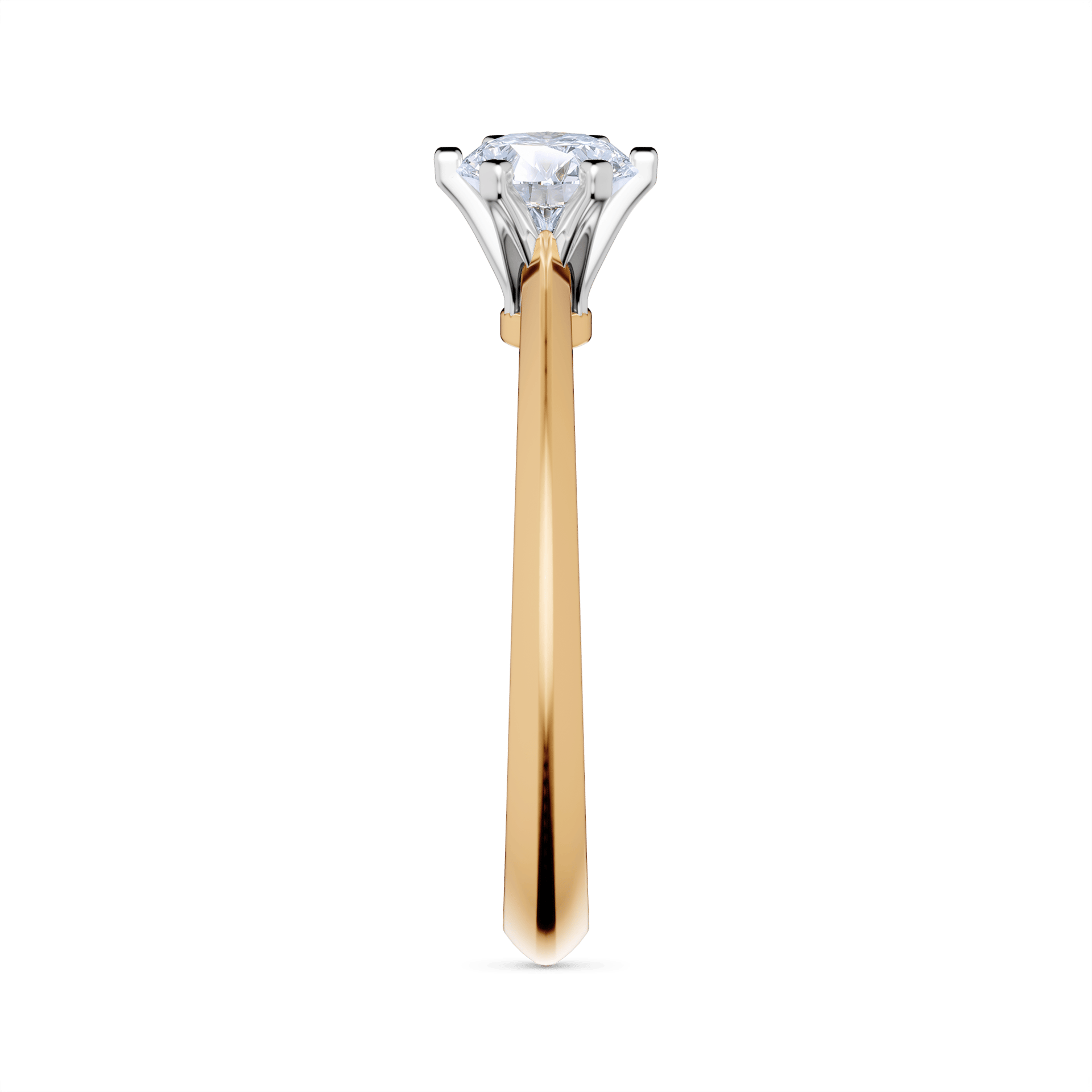 Pierscionek zareczynowy my queen zolte zloto diament 0 50ct 4