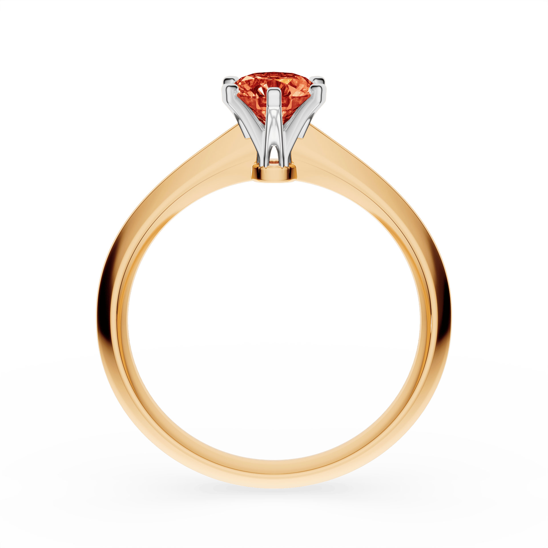 Pierścionek zaręczynowy My Queen z żółtego złota z czerwonym diamentem laboratoryjnym 0,50ct