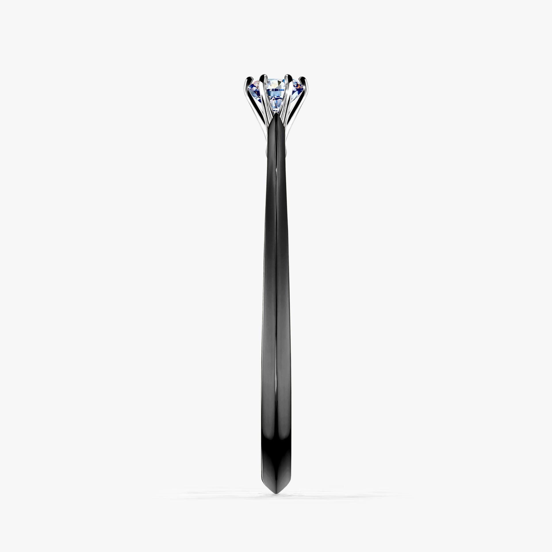 Pierscionek zareczynowy z diamentem 010 CT z czarnego zlota my queen 03