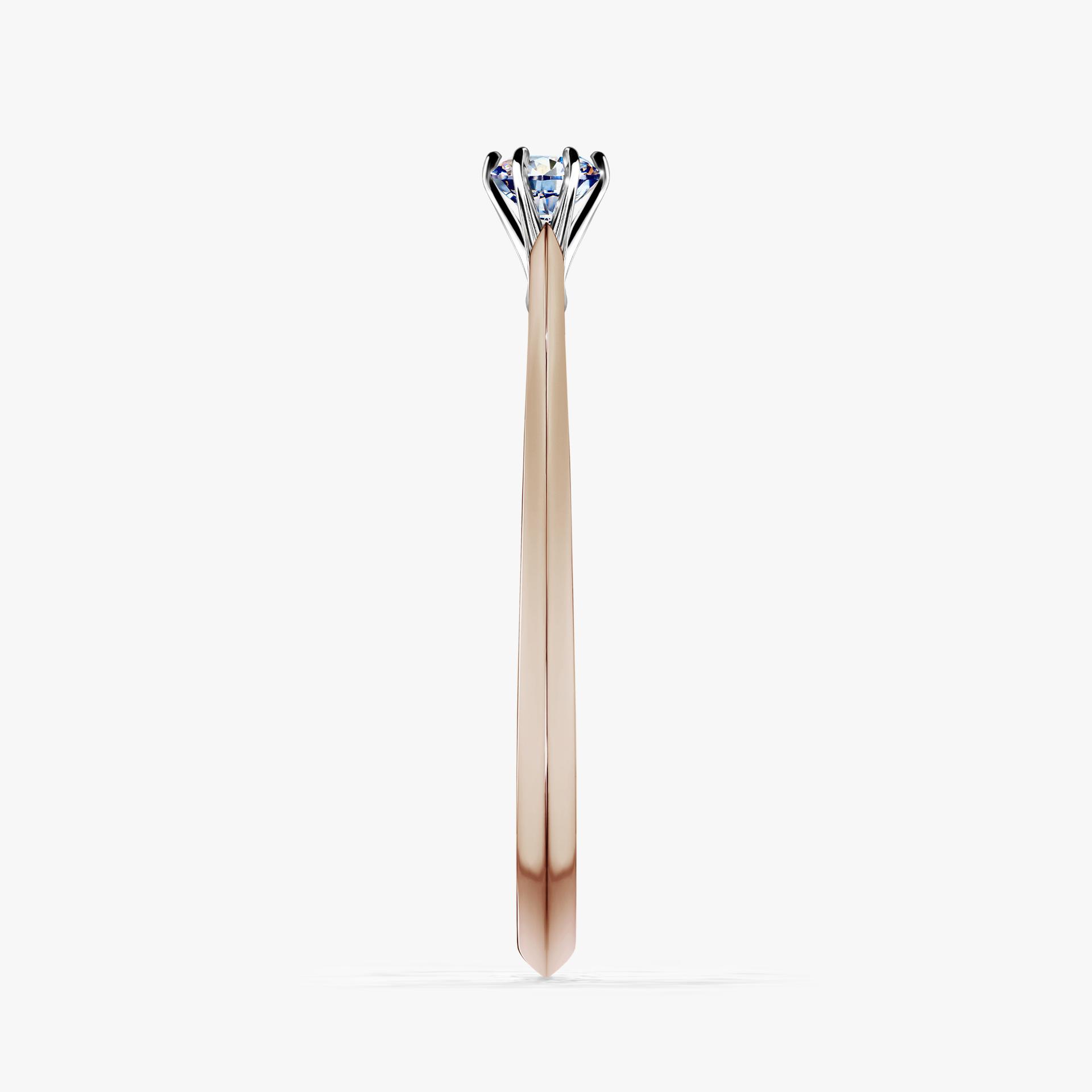 Pierscionek zareczynowy z diamentem 010 CT z rozowego zlota my queen 03