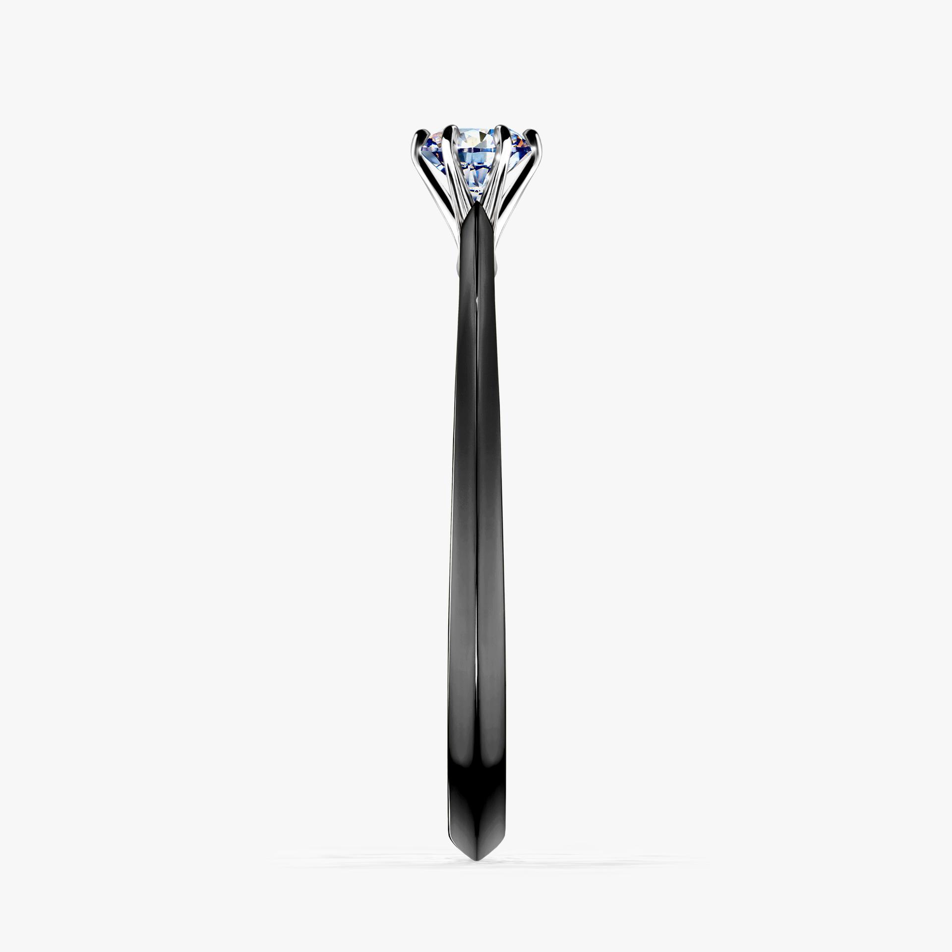 Pierscionek zareczynowy z diamentem 017 CT z czarnego zlota my queen 03