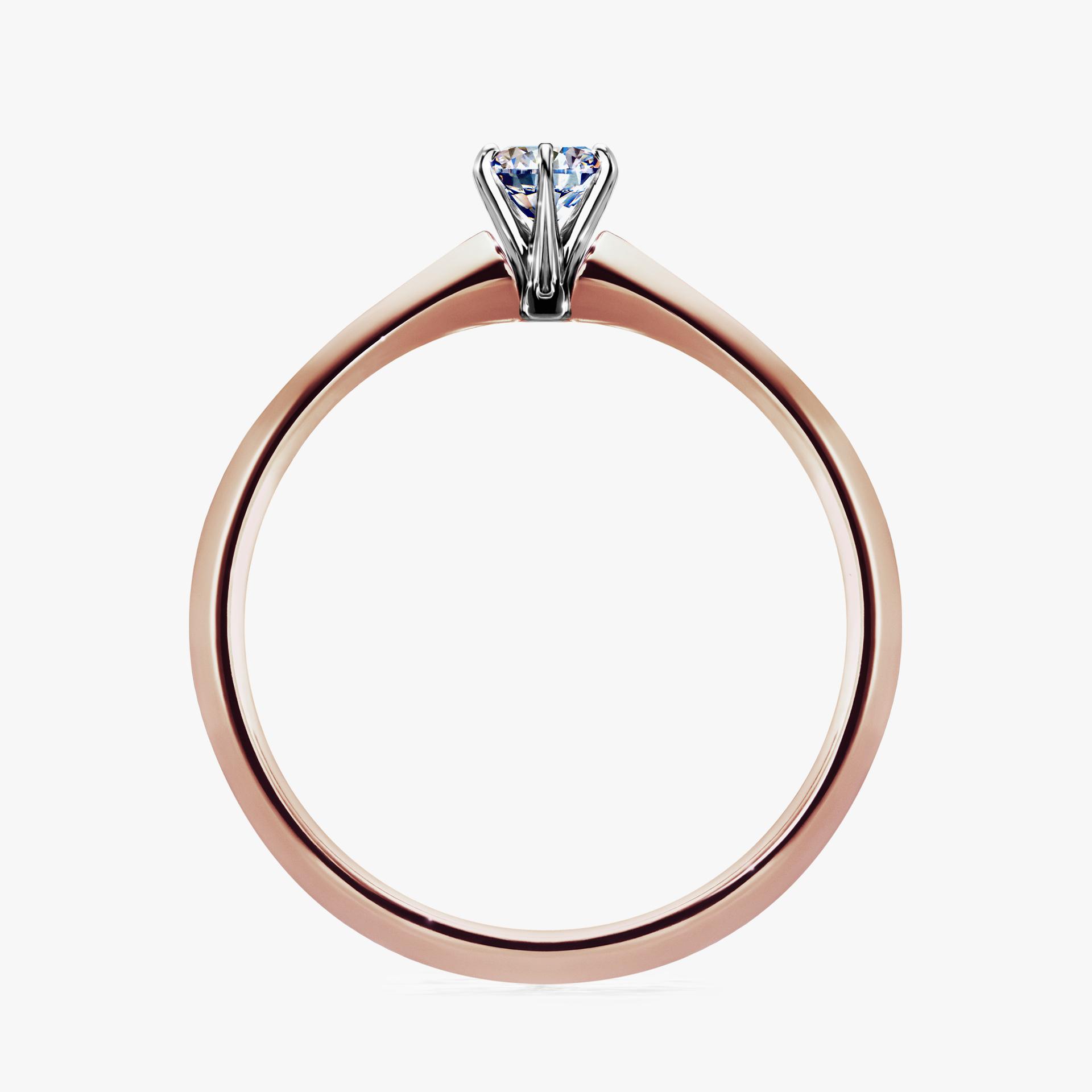Pierscionek zareczynowy z diamentem 017 CT z rozowego zlota my queen 02