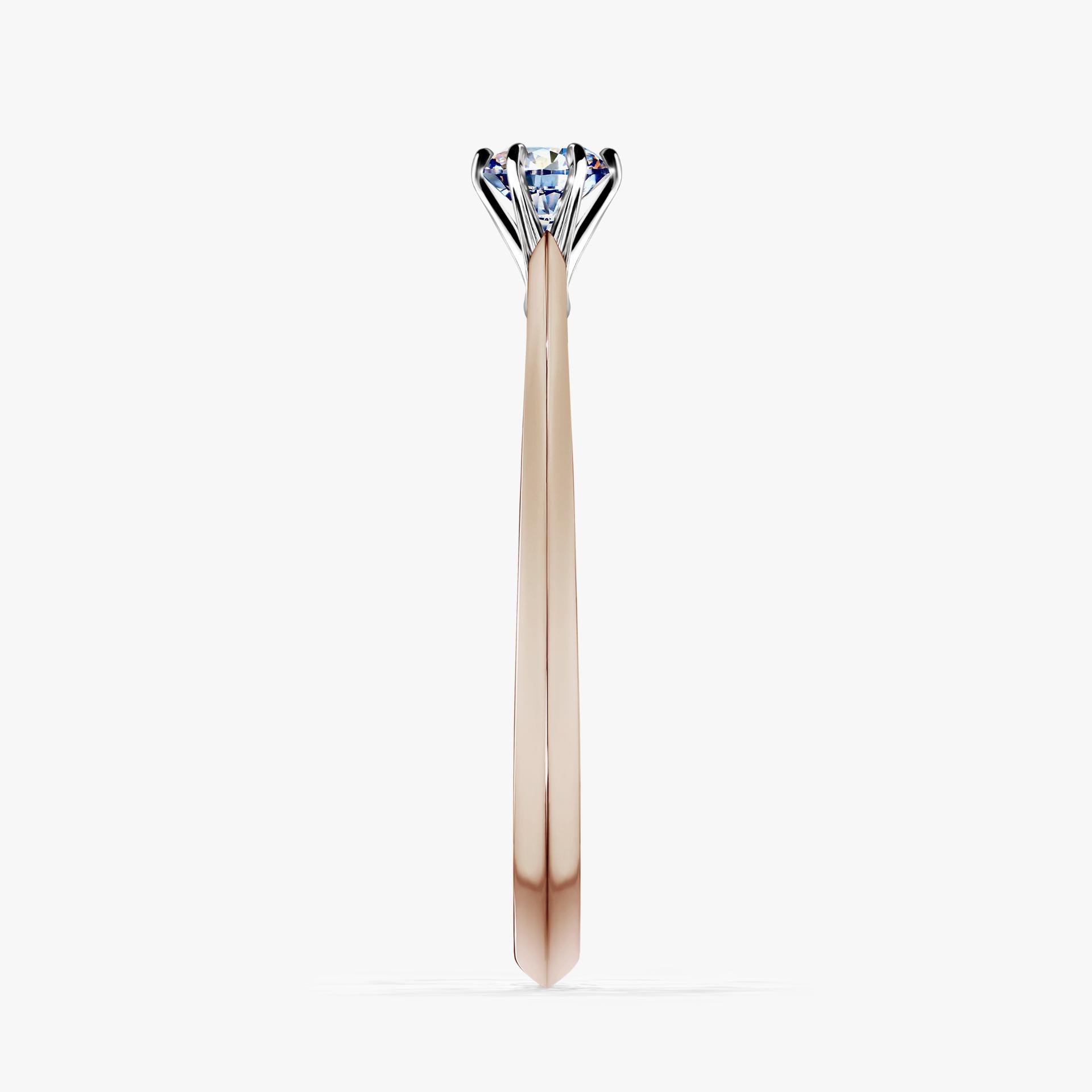 Pierscionek zareczynowy z diamentem 017 CT z rozowego zlota my queen 03