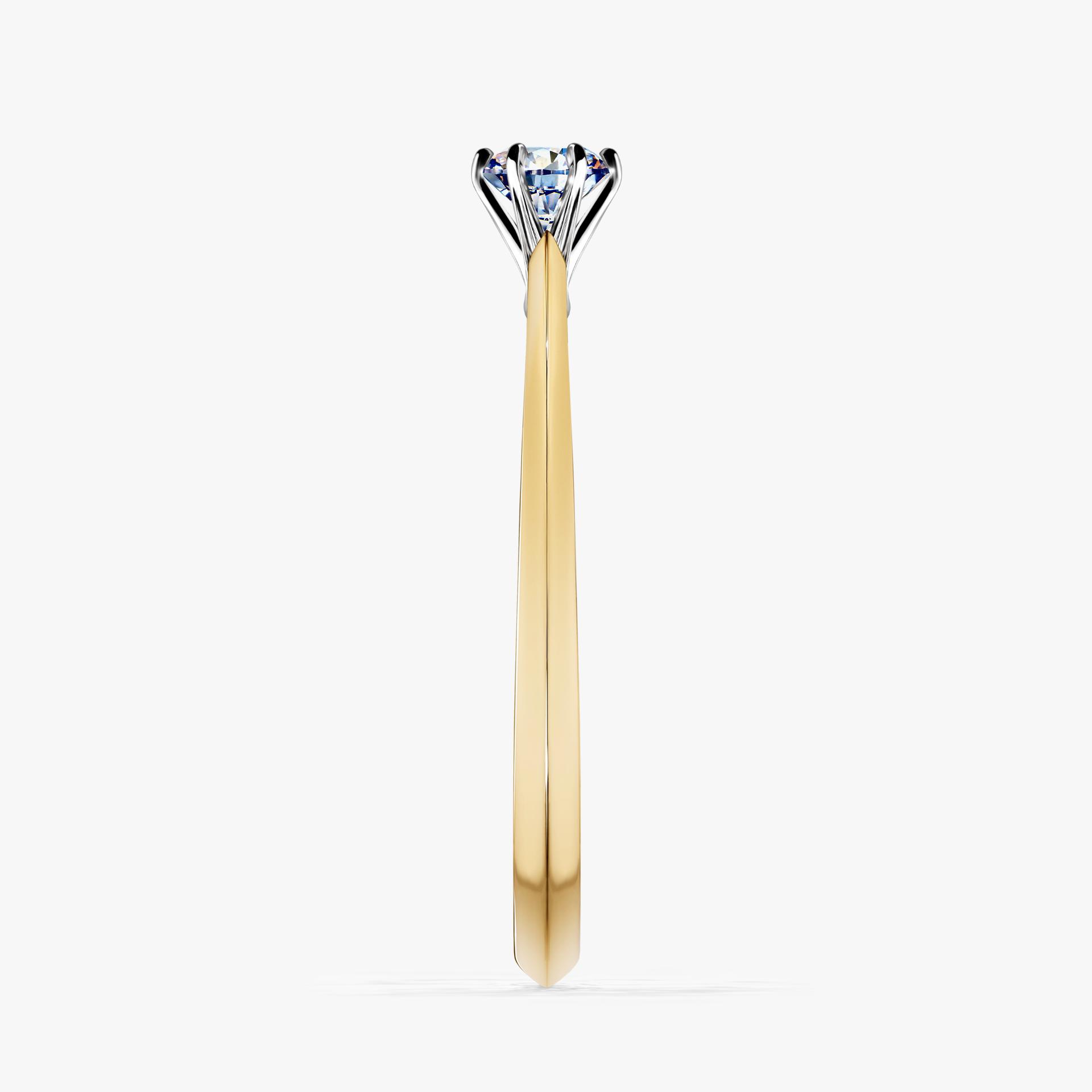 Pierscionek zareczynowy z diamentem 017 CT z zoltego zlota my queen 03