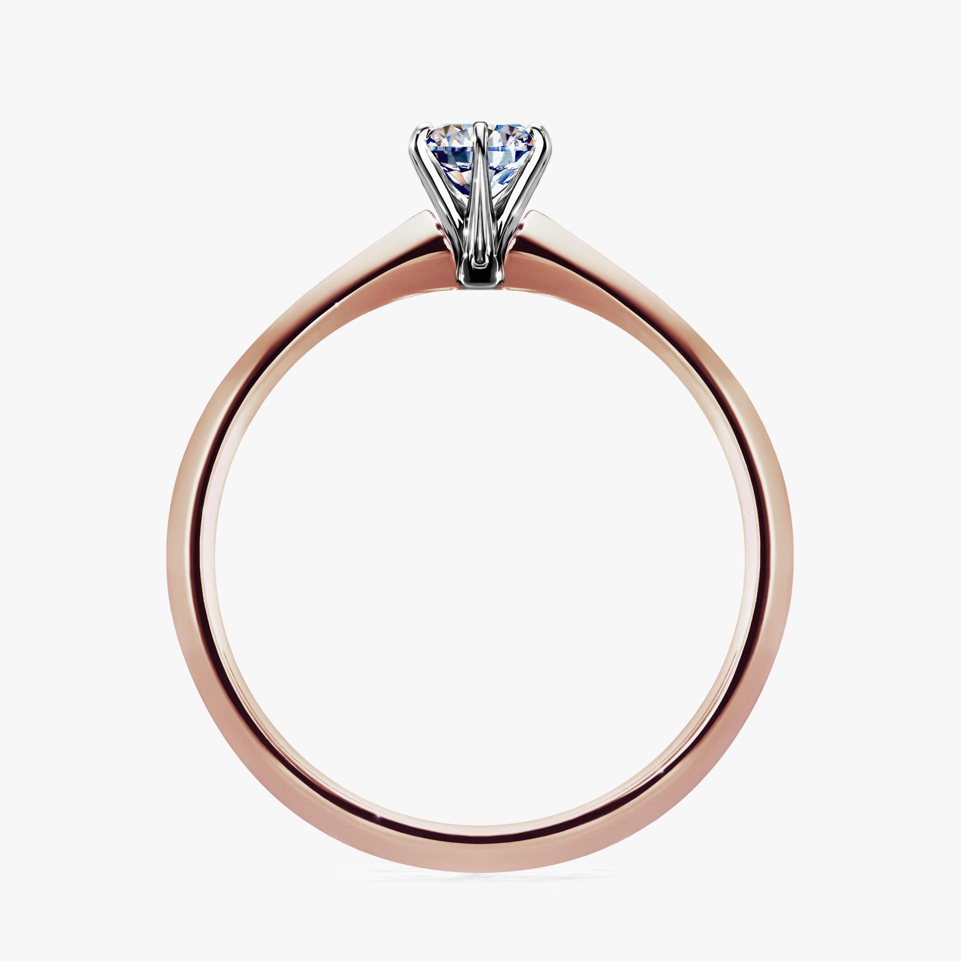 Pierscionek zareczynowy z diamentem 025 CT z rozowego zlota my queen 02