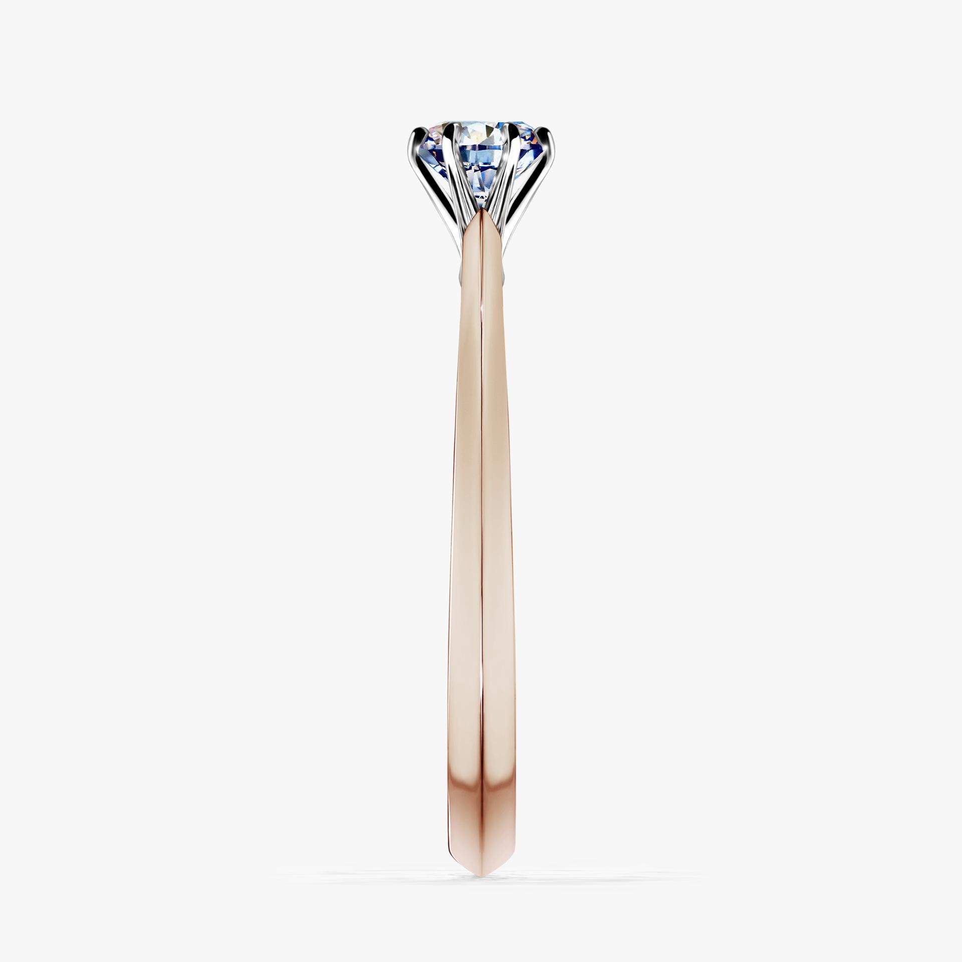 Pierscionek zareczynowy z diamentem 025 CT z rozowego zlota my queen 03