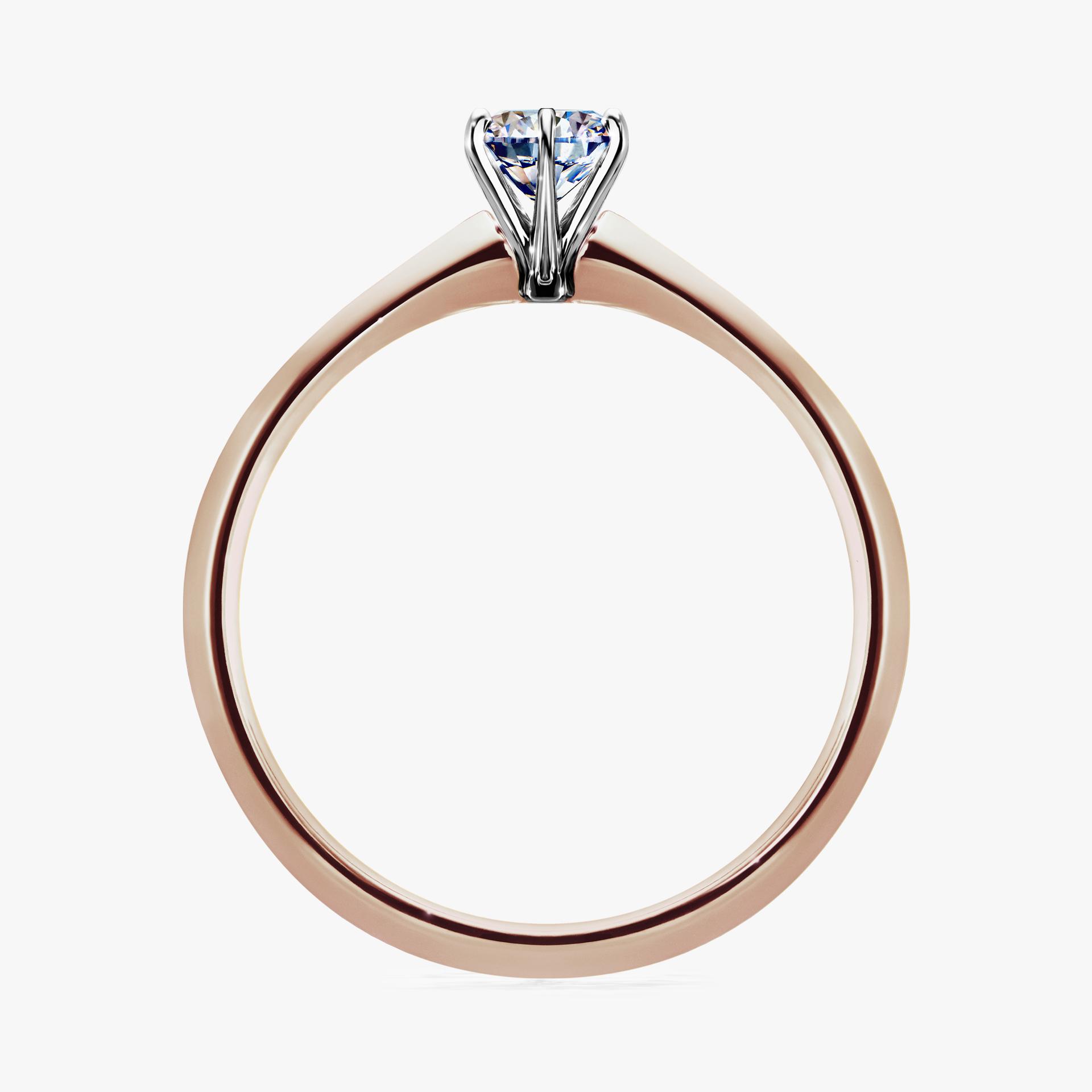 Pierscionek zareczynowy z diamentem 030 CT z rozowego zlota my queen 02