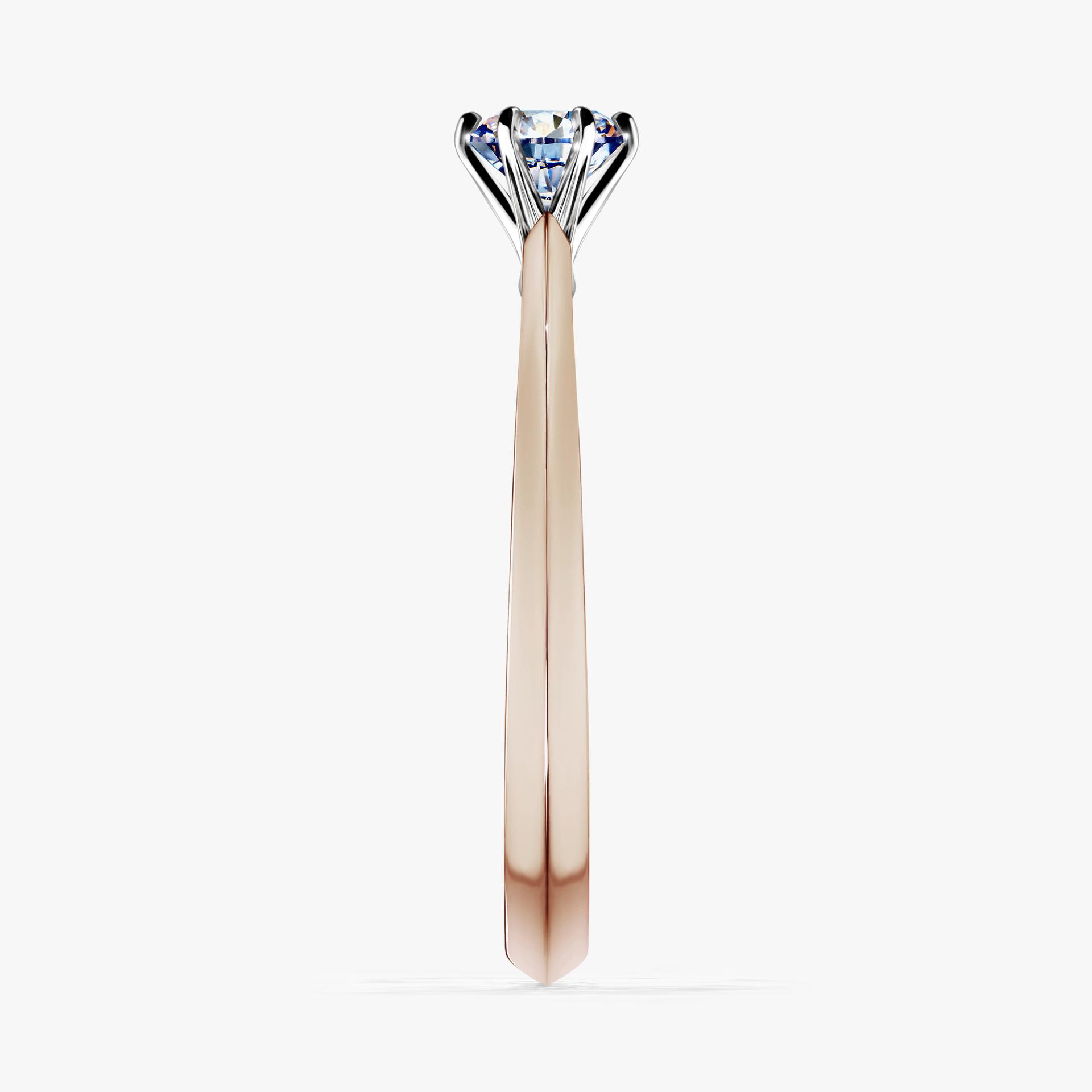 Pierscionek zareczynowy z diamentem 030 CT z rozowego zlota my queen 03