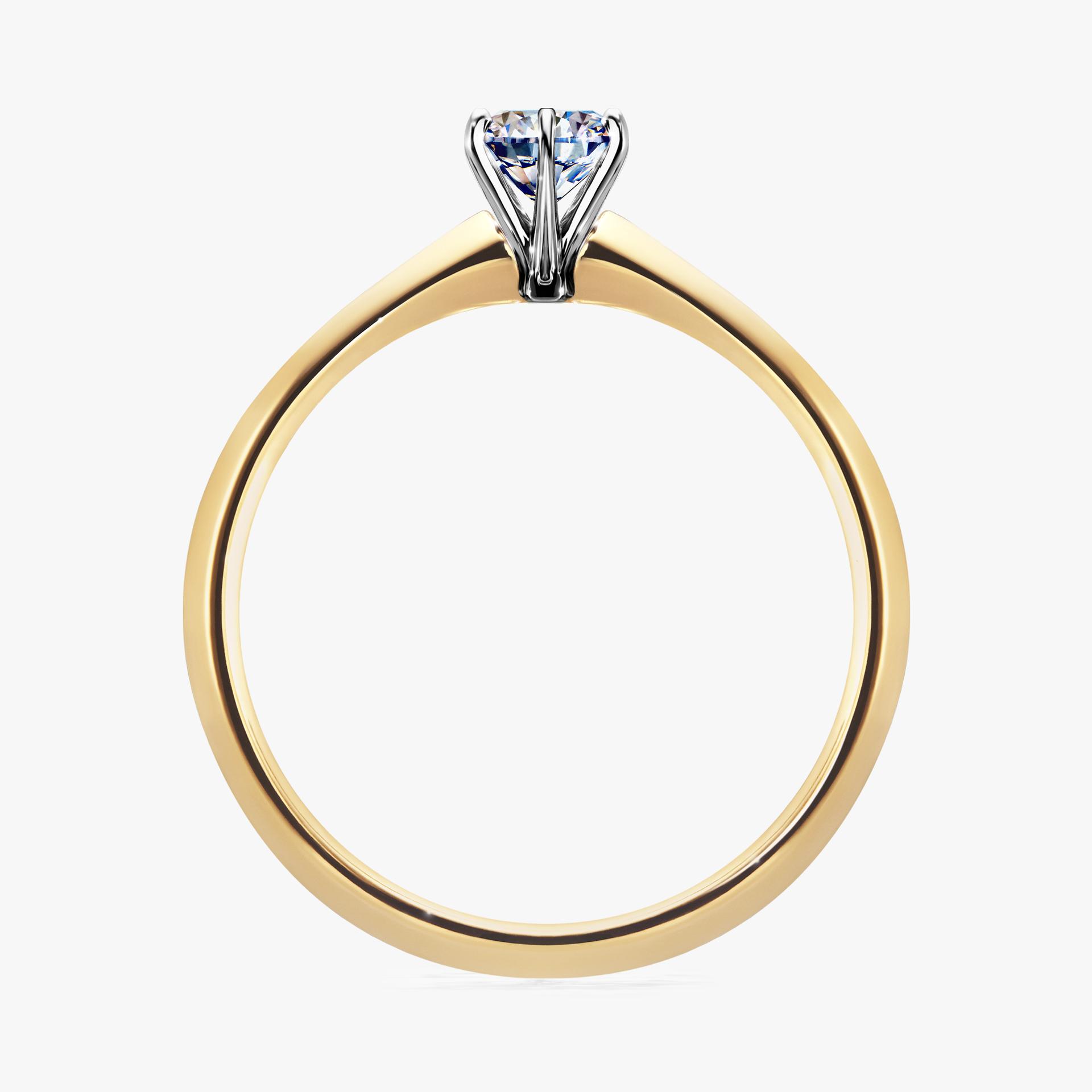 Pierscionek zareczynowy z diamentem 030 CT z zoltego zlota my queen 02