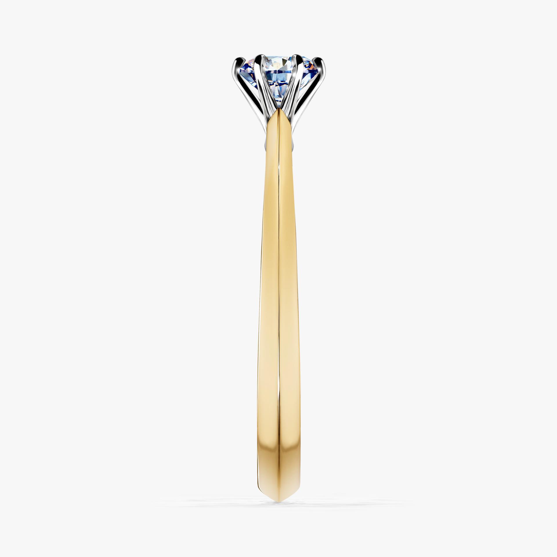 Pierscionek zareczynowy z diamentem 030 CT z zoltego zlota my queen 03