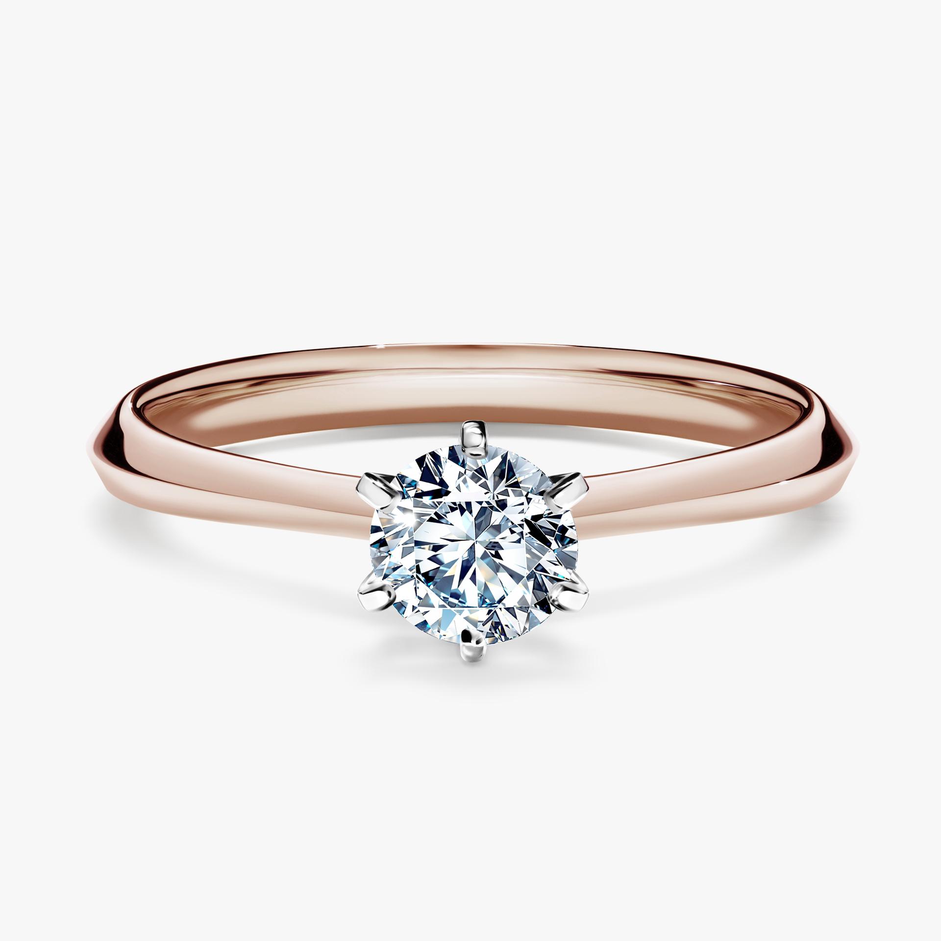 Pierścionek zaręczynowy My Queen z różowego złota z diamentem naturalnym 0,50ct