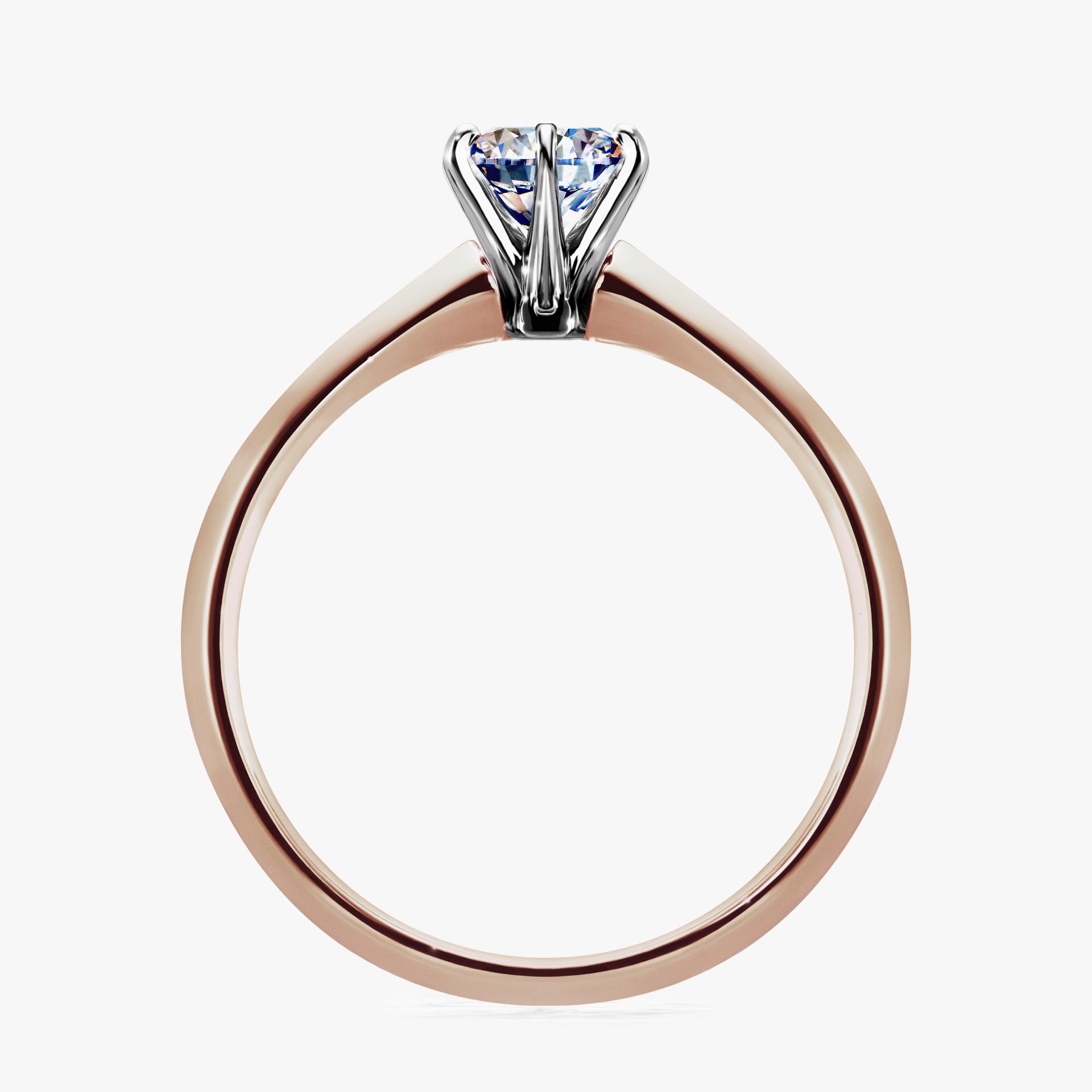Pierścionek zaręczynowy My Queen z różowego złota z diamentem naturalnym 0,50ct