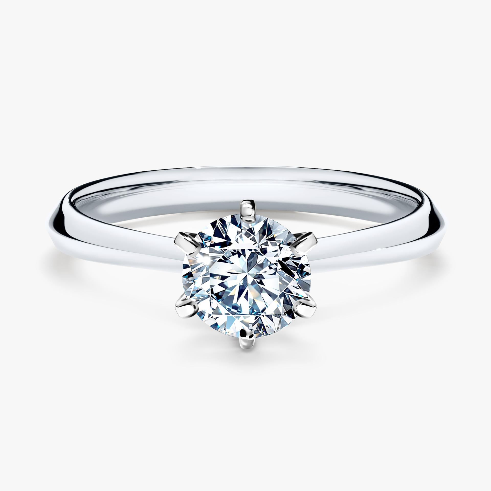 Pierścionek zaręczynowy My Queen z białego złota z diamentem naturalnym 0,80ct