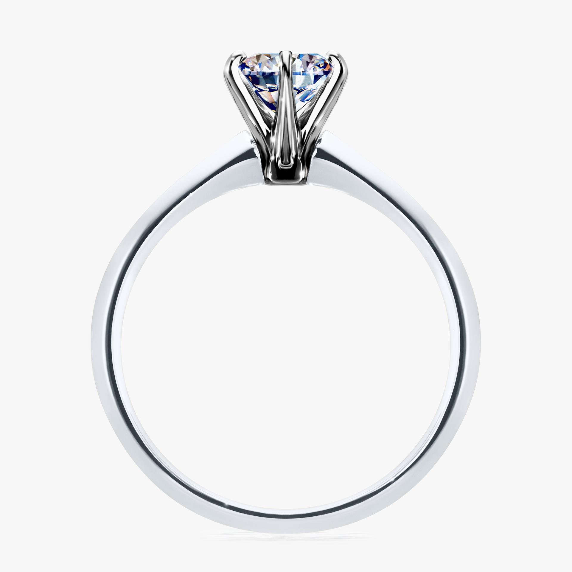 Pierścionek zaręczynowy My Queen z białego złota z diamentem naturalnym 0,80ct