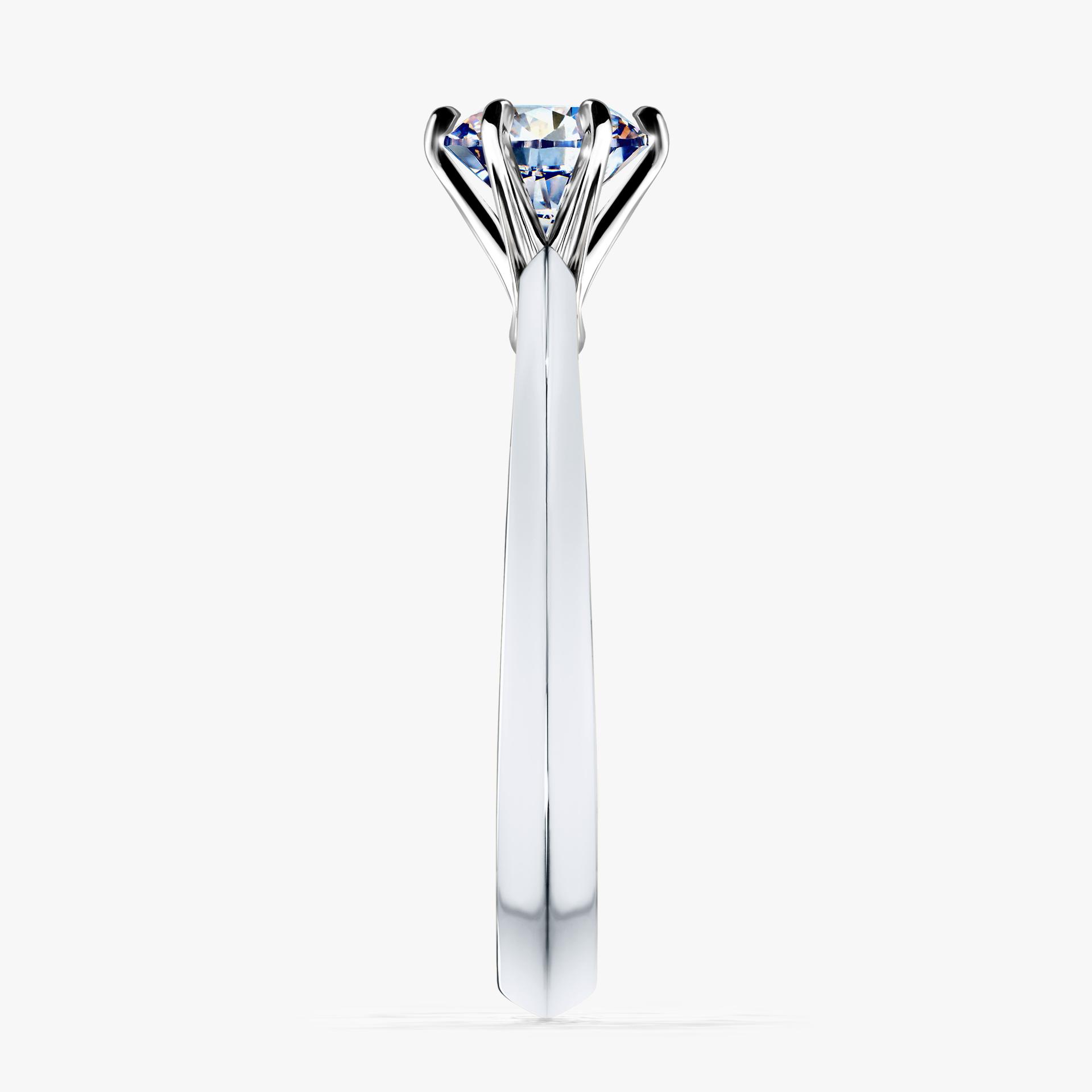 Pierścionek zaręczynowy My Queen z białego złota z diamentem naturalnym 0,80ct