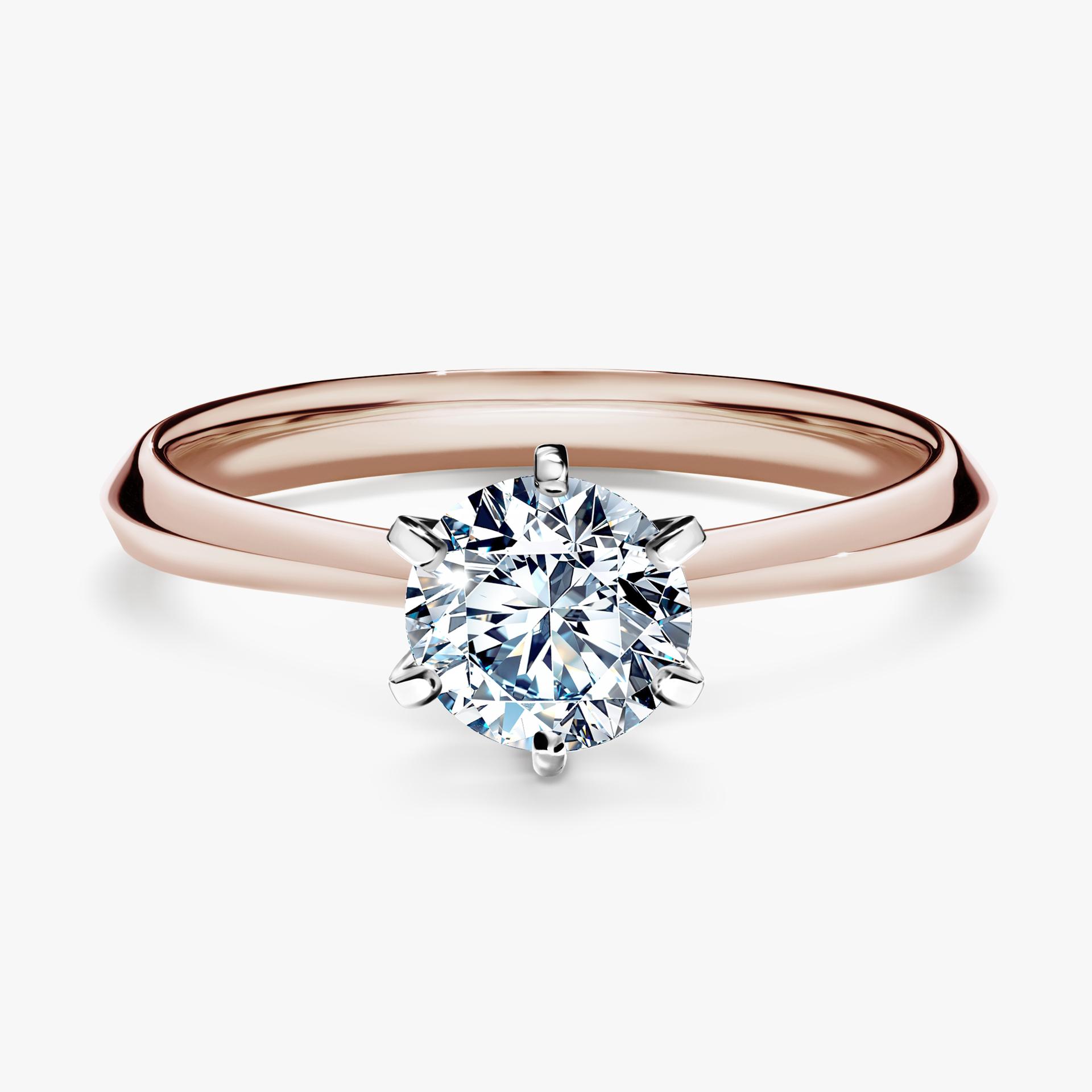 Pierscionek zareczynowy z diamentem 080 CT z rozowego zlota my queen 01