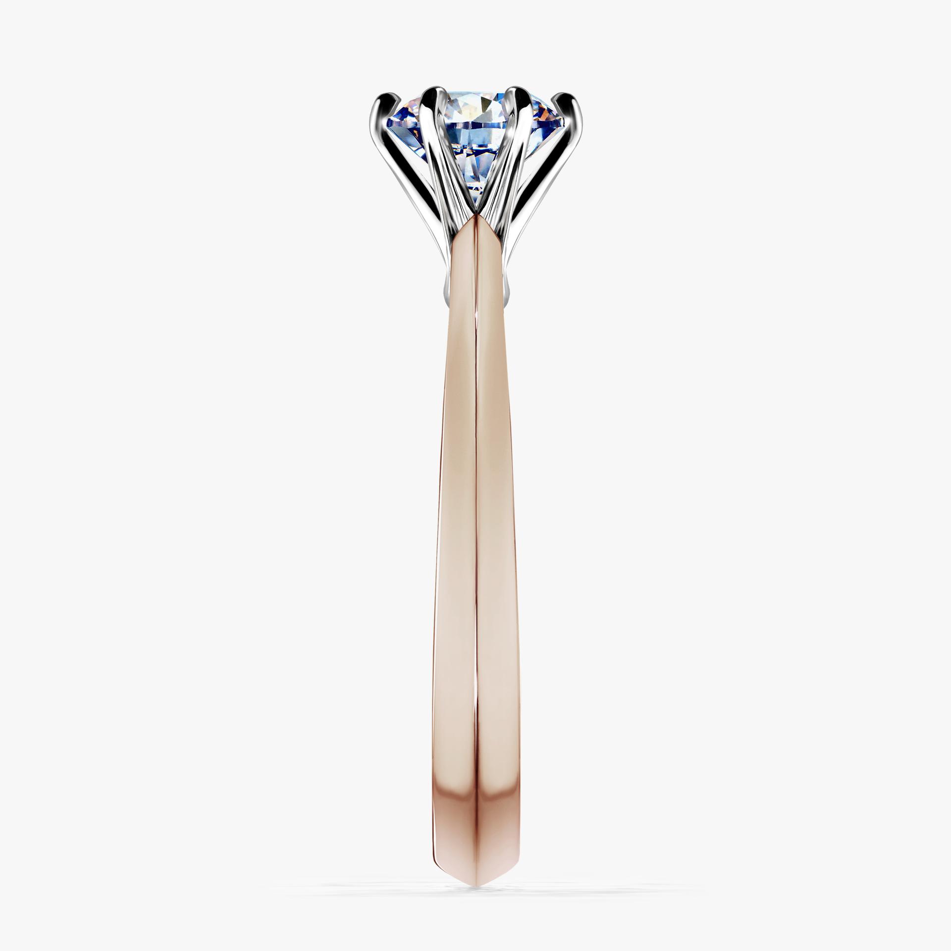Pierscionek zareczynowy z diamentem 080 CT z rozowego zlota my queen 03