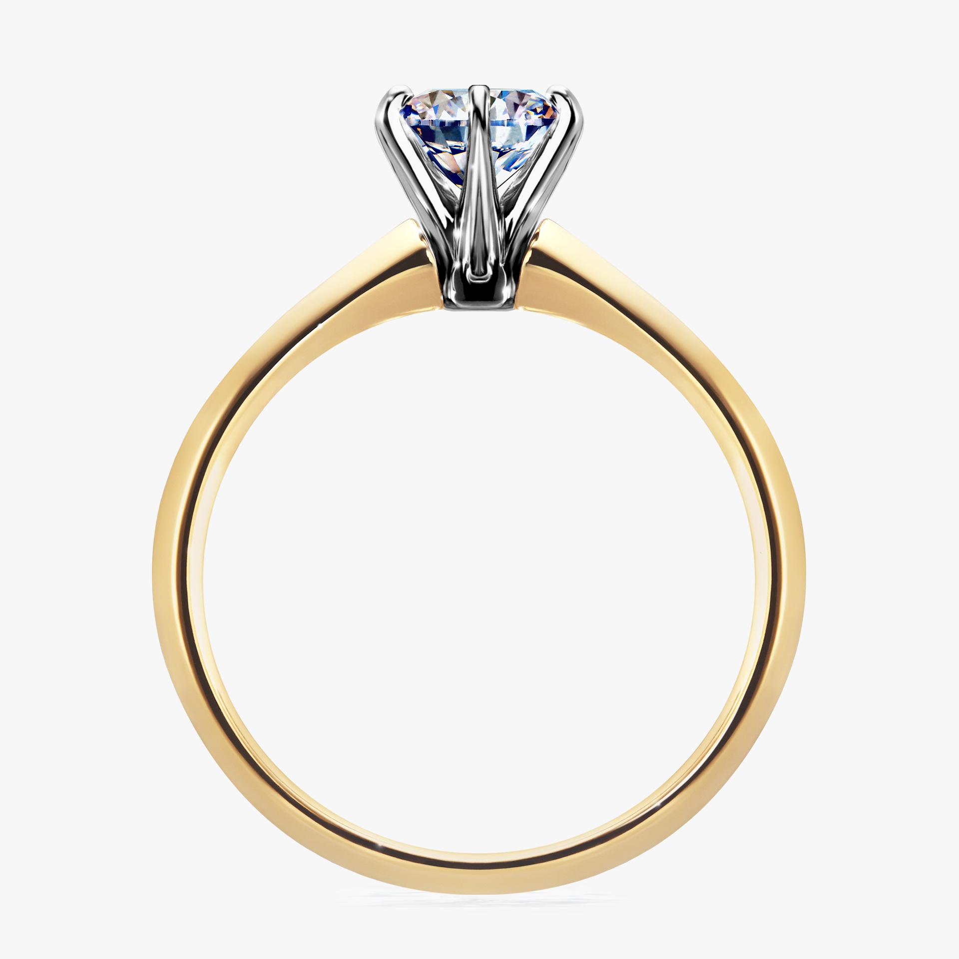 Pierscionek zareczynowy z diamentem 080 CT z zoltego zlota my queen 02