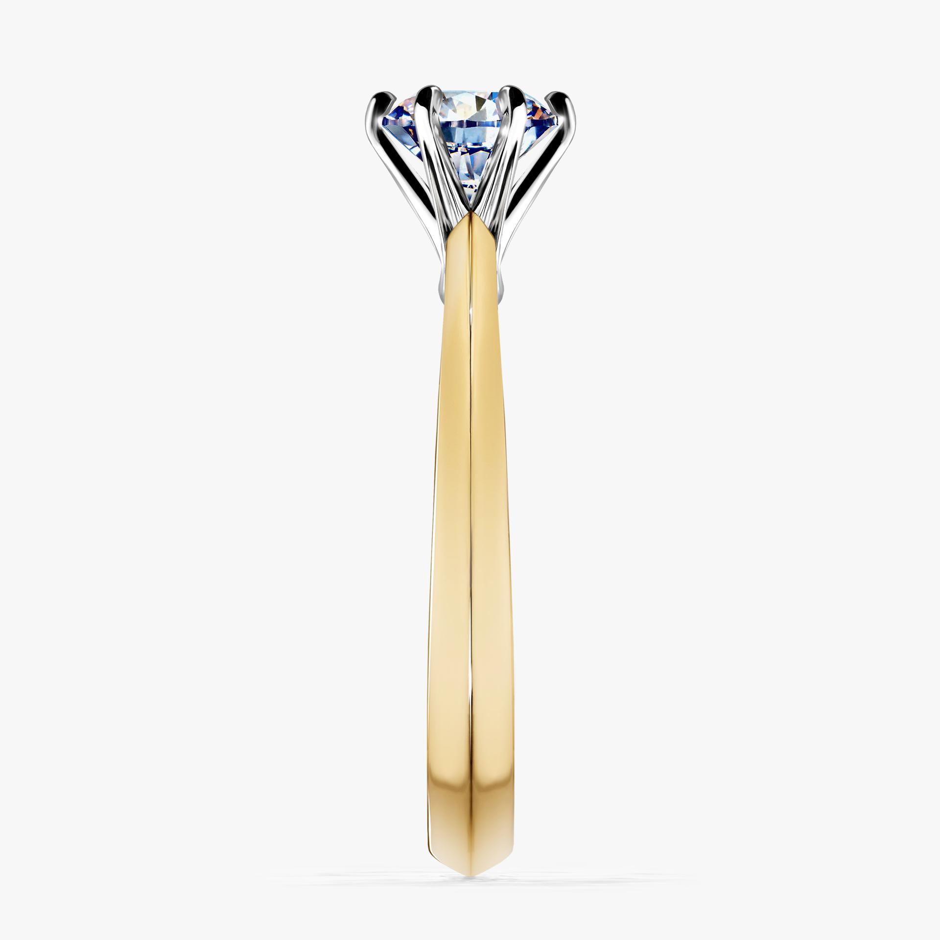 Pierscionek zareczynowy z diamentem 080 CT z zoltego zlota my queen 03