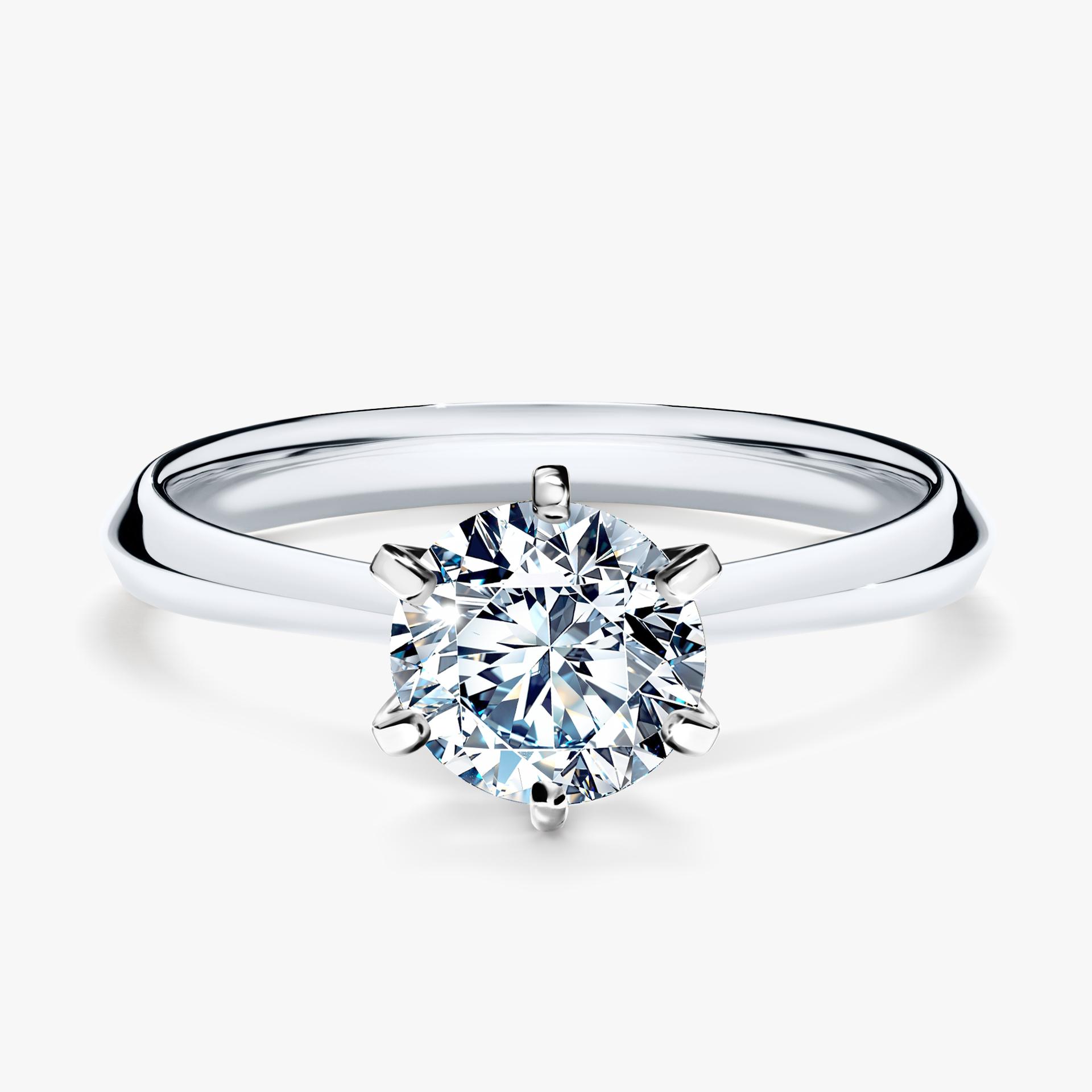 Pierscionek zareczynowy z diamentem 100 CT z bialego zlota my queen 01