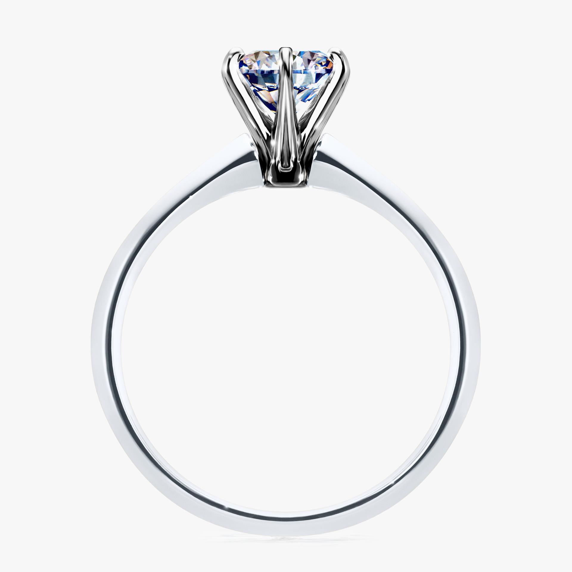 Pierscionek zareczynowy z diamentem 100 CT z bialego zlota my queen 02