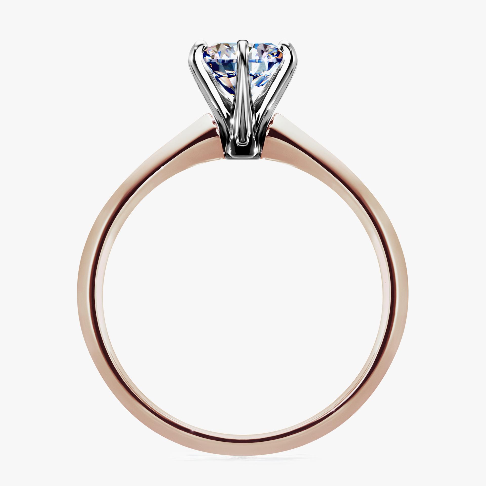 Pierscionek zareczynowy z diamentem 100 CT z rozowego zlota my queen 02