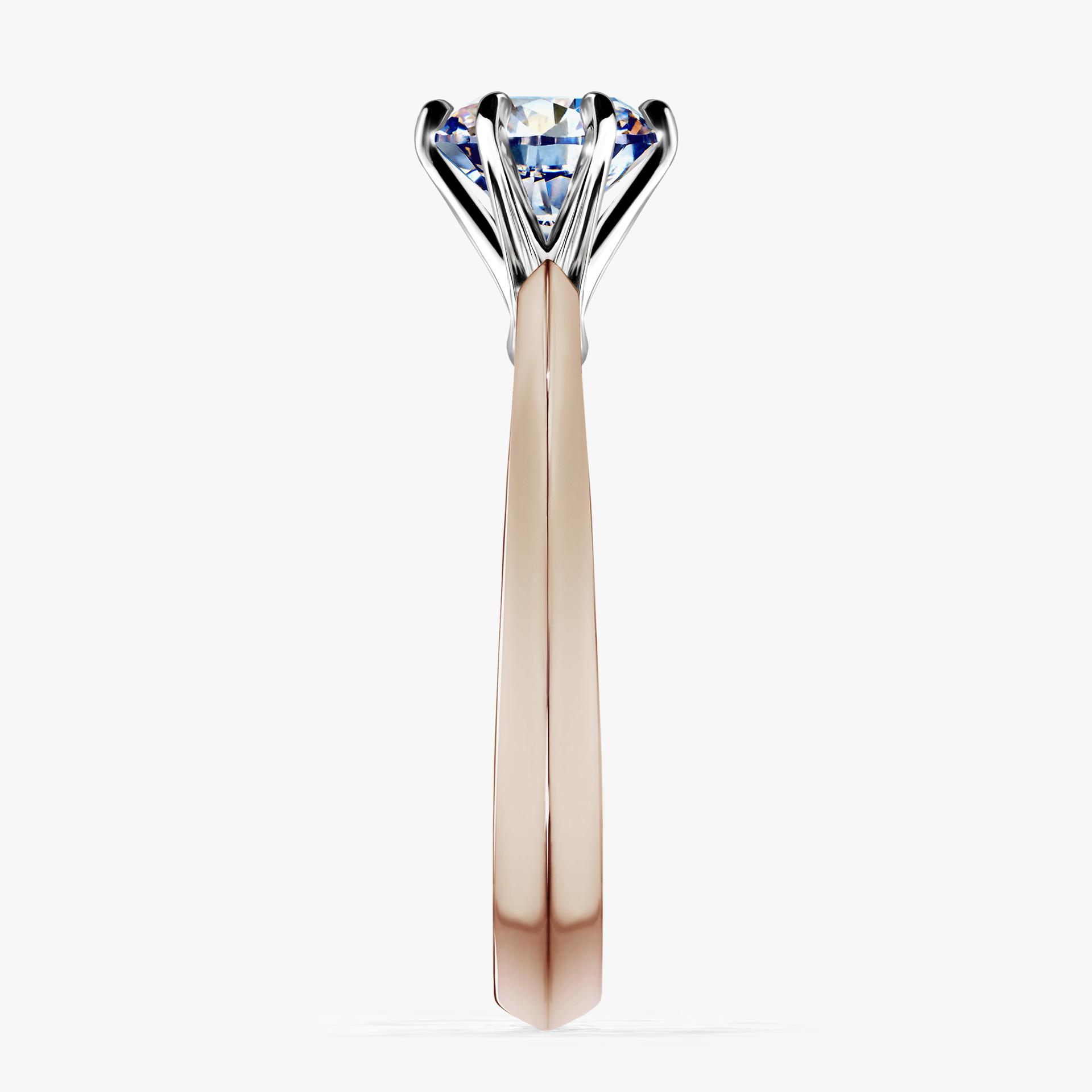 Pierscionek zareczynowy z diamentem 100 CT z rozowego zlota my queen 03