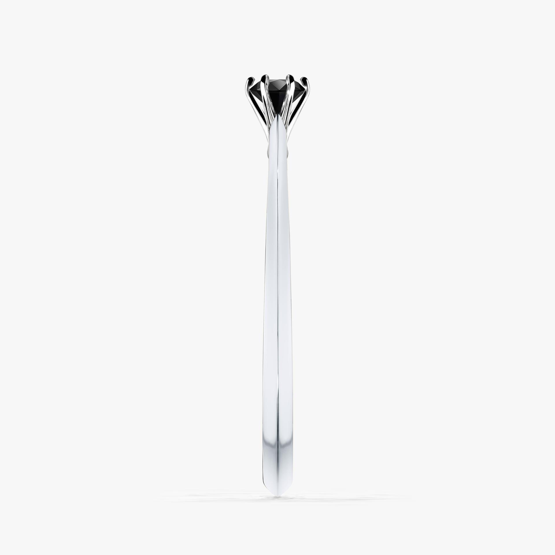 Pierscionek zareczynowy z diamentem czarny 010 CT z bialego zlota my queen 03