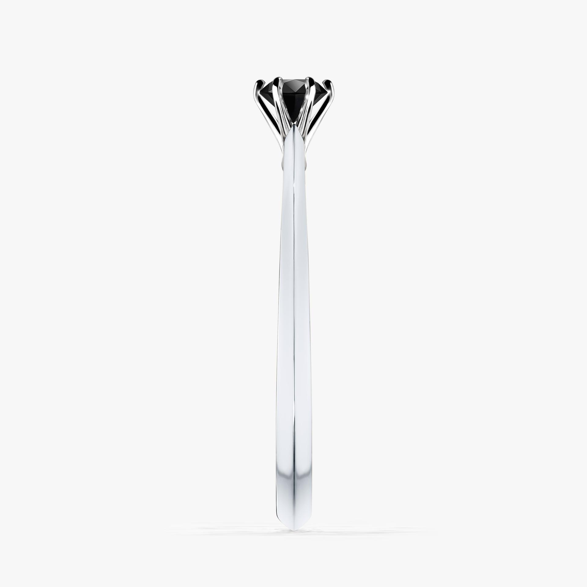 Pierscionek zareczynowy z diamentem czarny 017 CT z bialego zlota my queen 03