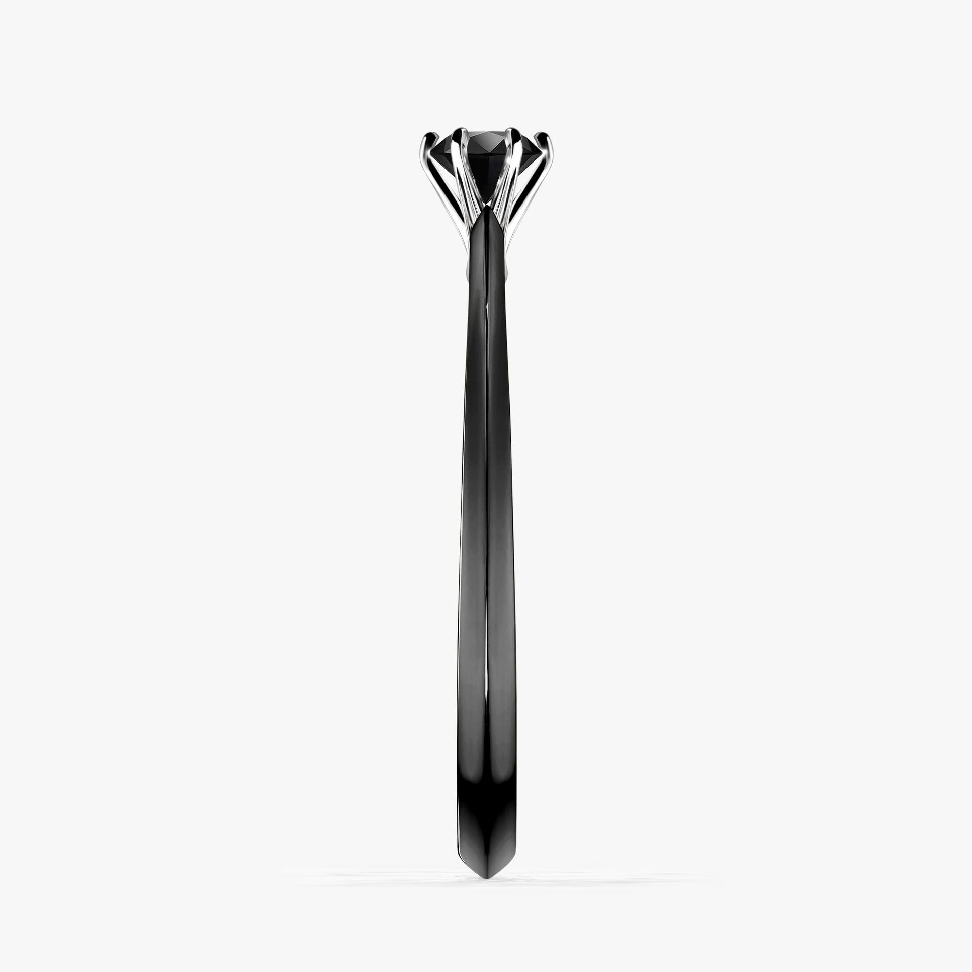 Pierscionek zareczynowy z diamentem czarny 017 CT z czarnego zlota my queen 03