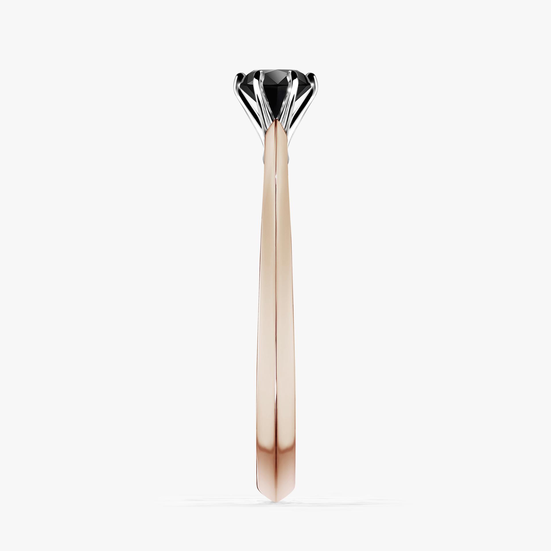 Pierscionek zareczynowy z diamentem czarny 025 CT z rozowego zlota my queen 03