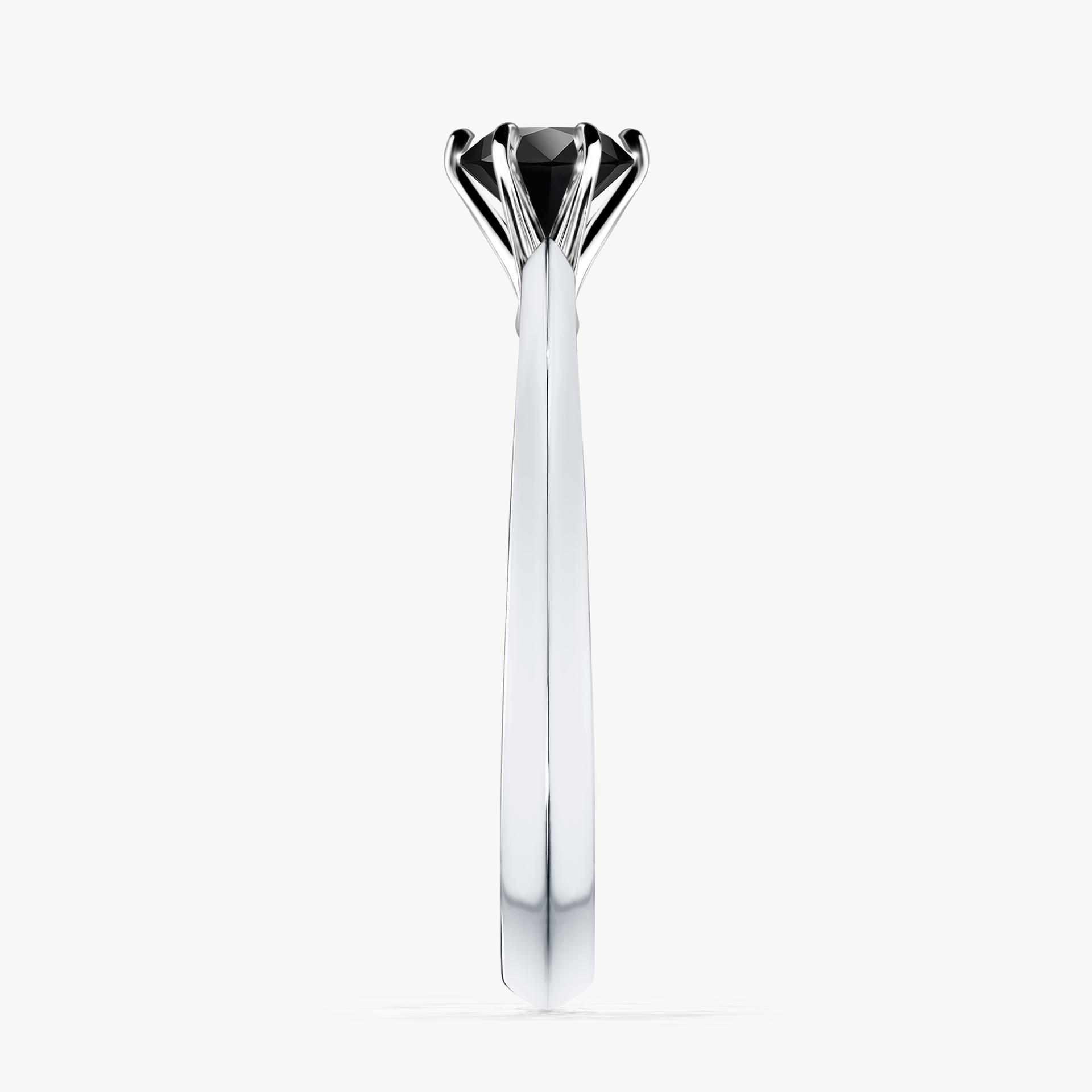 Pierscionek zareczynowy z diamentem czarny 050 CT z bialego zlota my queen 03