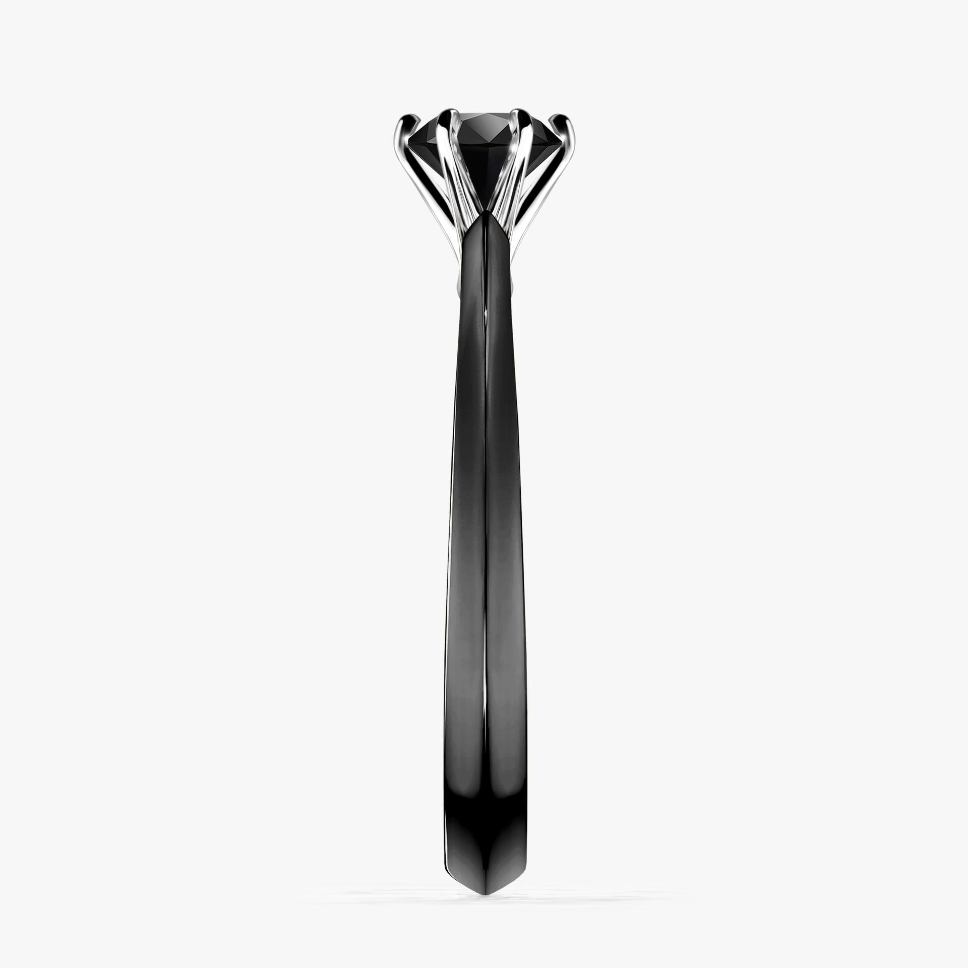 Pierscionek zareczynowy z diamentem czarny 050 CT z czarnego zlota my queen 03