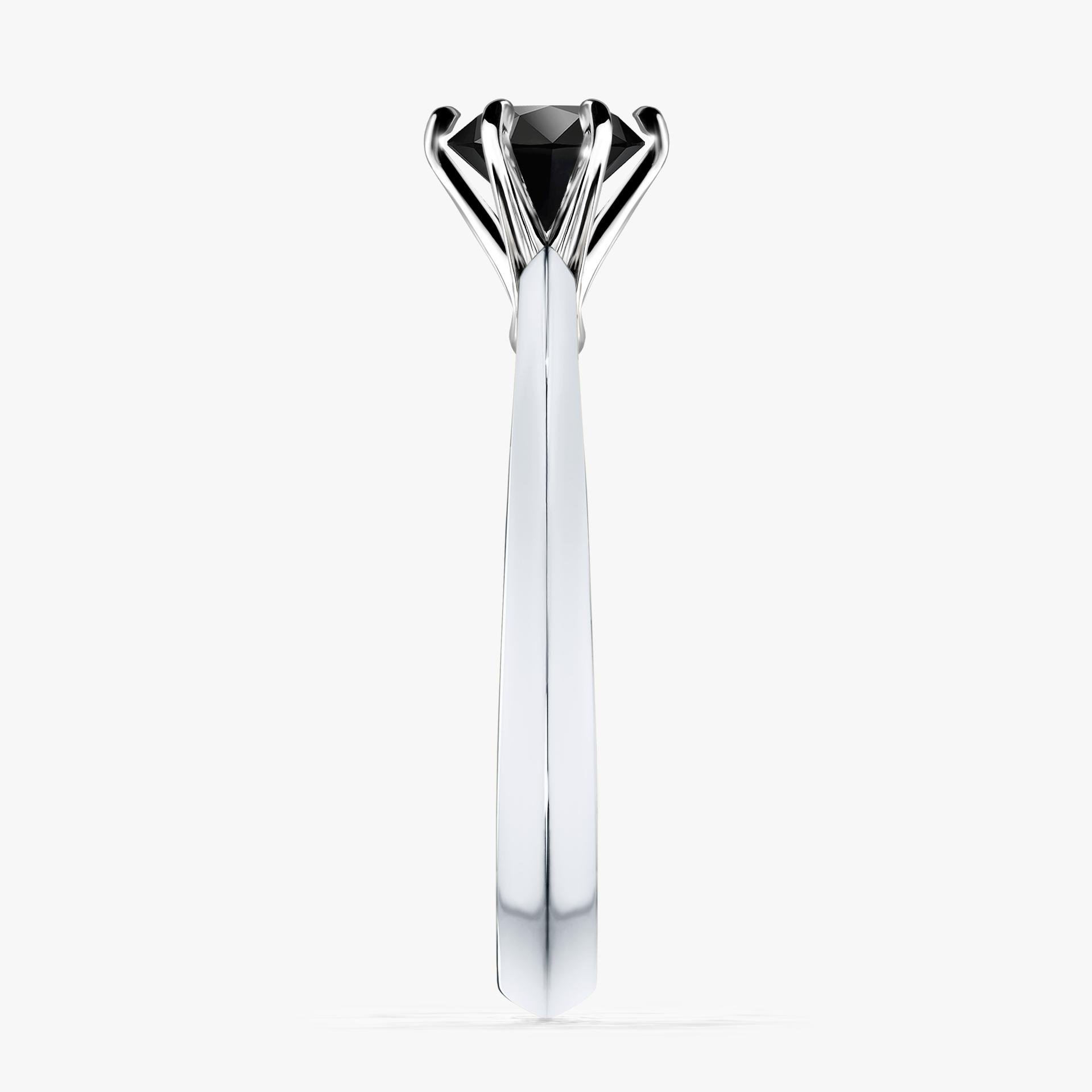 Pierscionek zareczynowy z diamentem czarny 080 CT z bialego zlota my queen 03