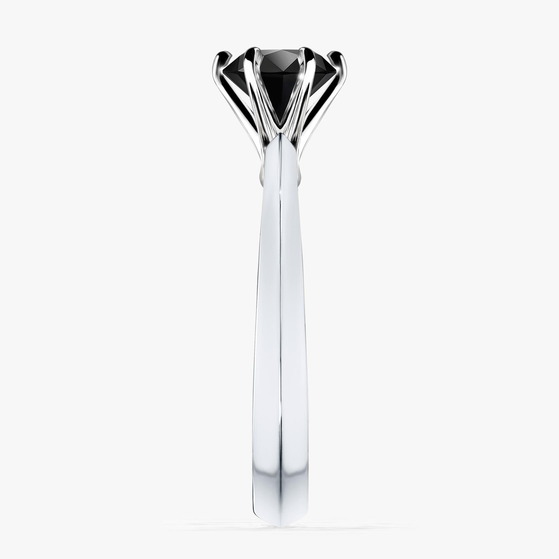 Pierscionek zareczynowy z diamentem czarny 100 CT z bialego zlota my queen 03