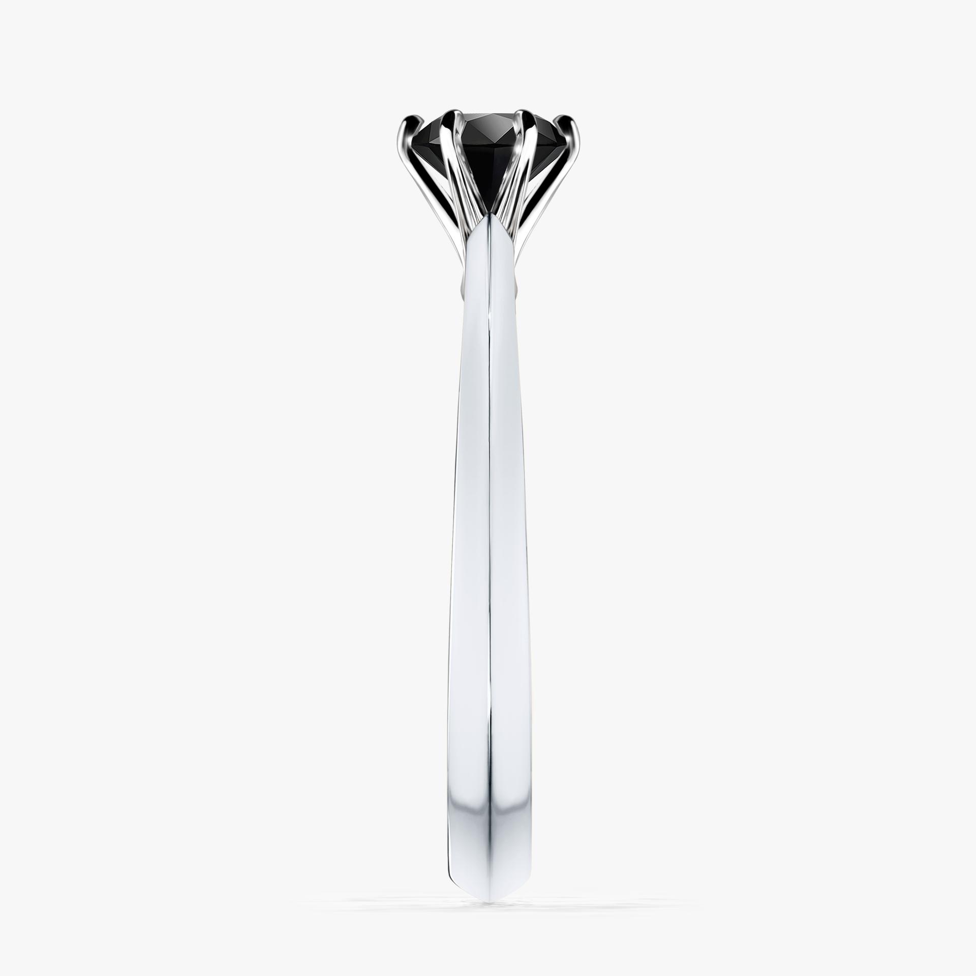 Pierscionek zareczynowy z diamentem czarnym 050 CT z bialego zlota my queen 03