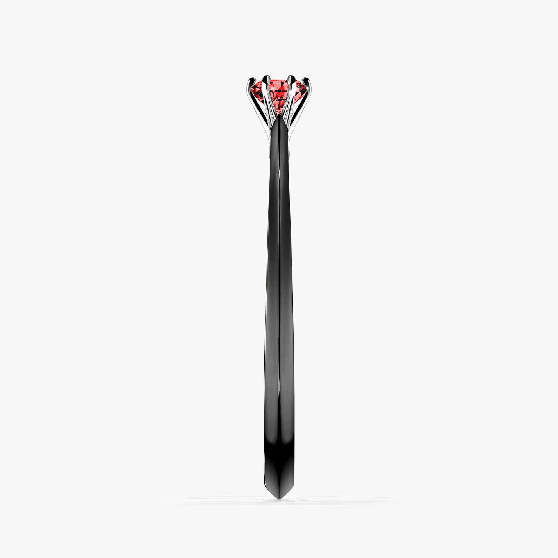 Pierscionek zareczynowy z diamentem czerwony 010 CT z czarnego zlota my queen 03