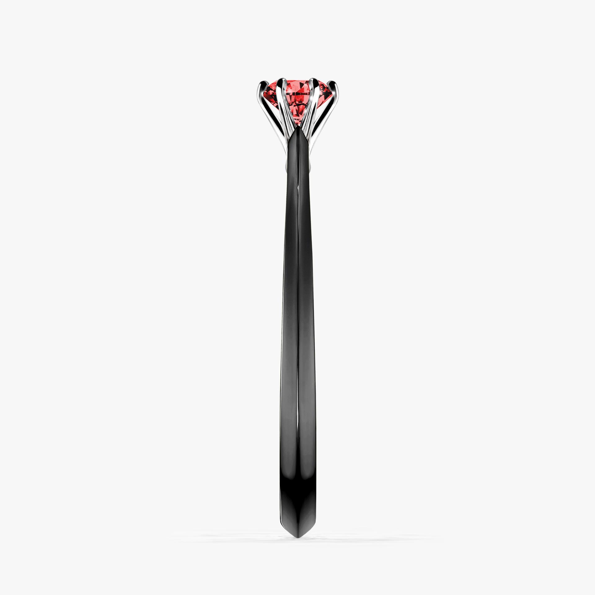 Pierscionek zareczynowy z diamentem czerwony 017 CT z czarnego zlota my queen 03
