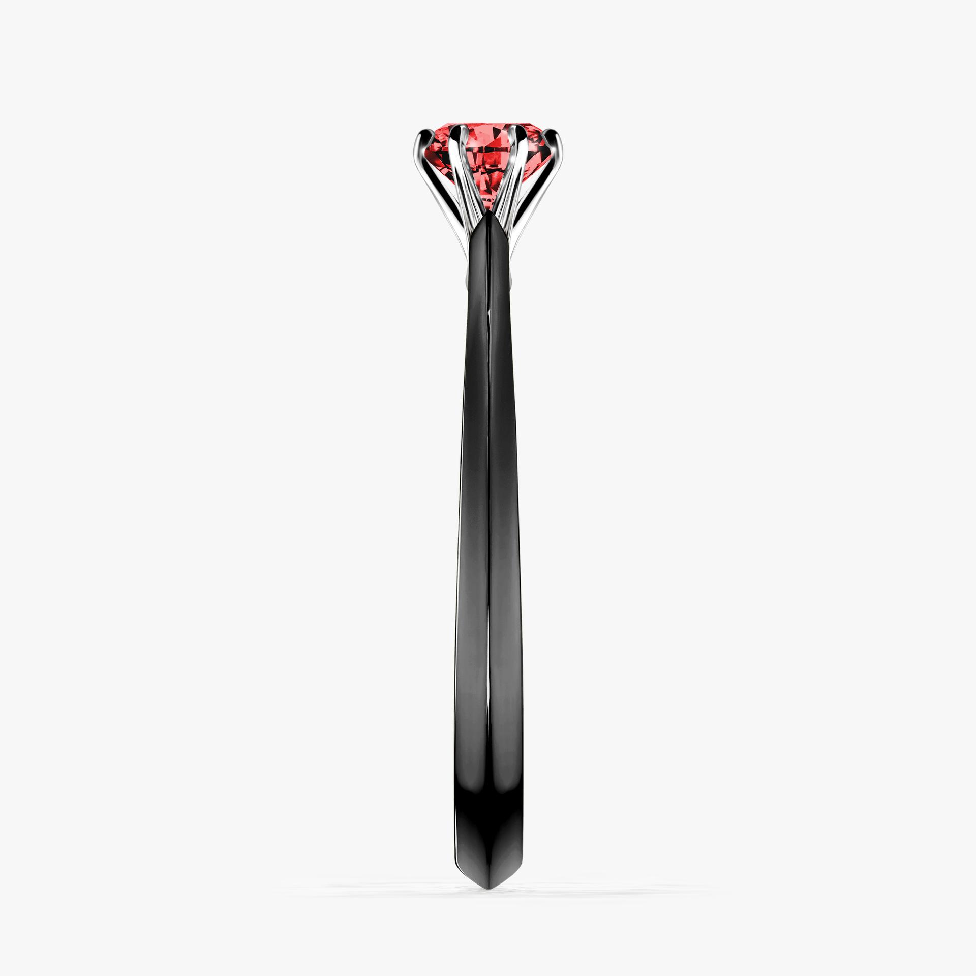 Pierscionek zareczynowy z diamentem czerwony 025 CT z czarnego zlota my queen 03