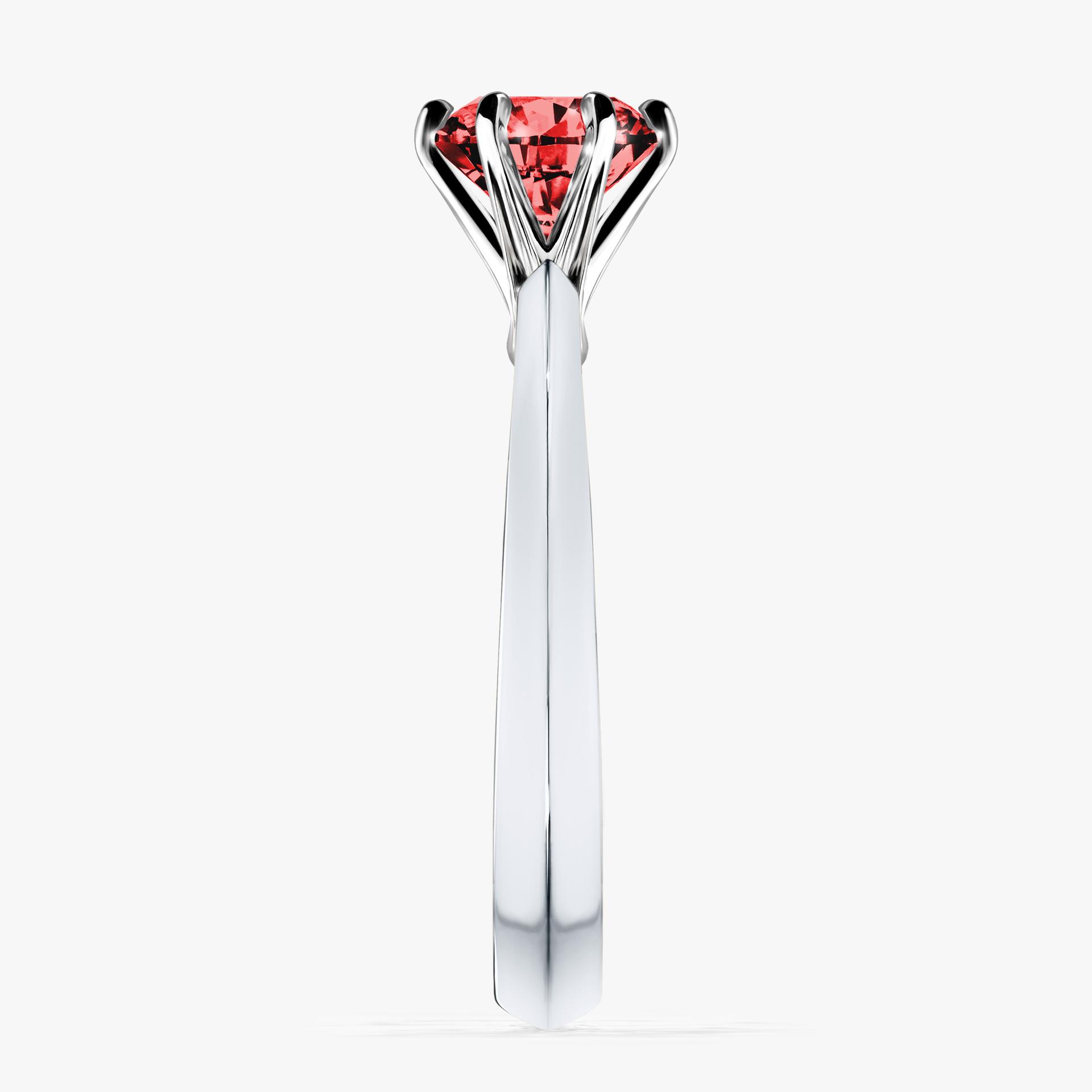 Pierscionek zareczynowy z diamentem czerwony 100 CT z bialego zlota my queen 03