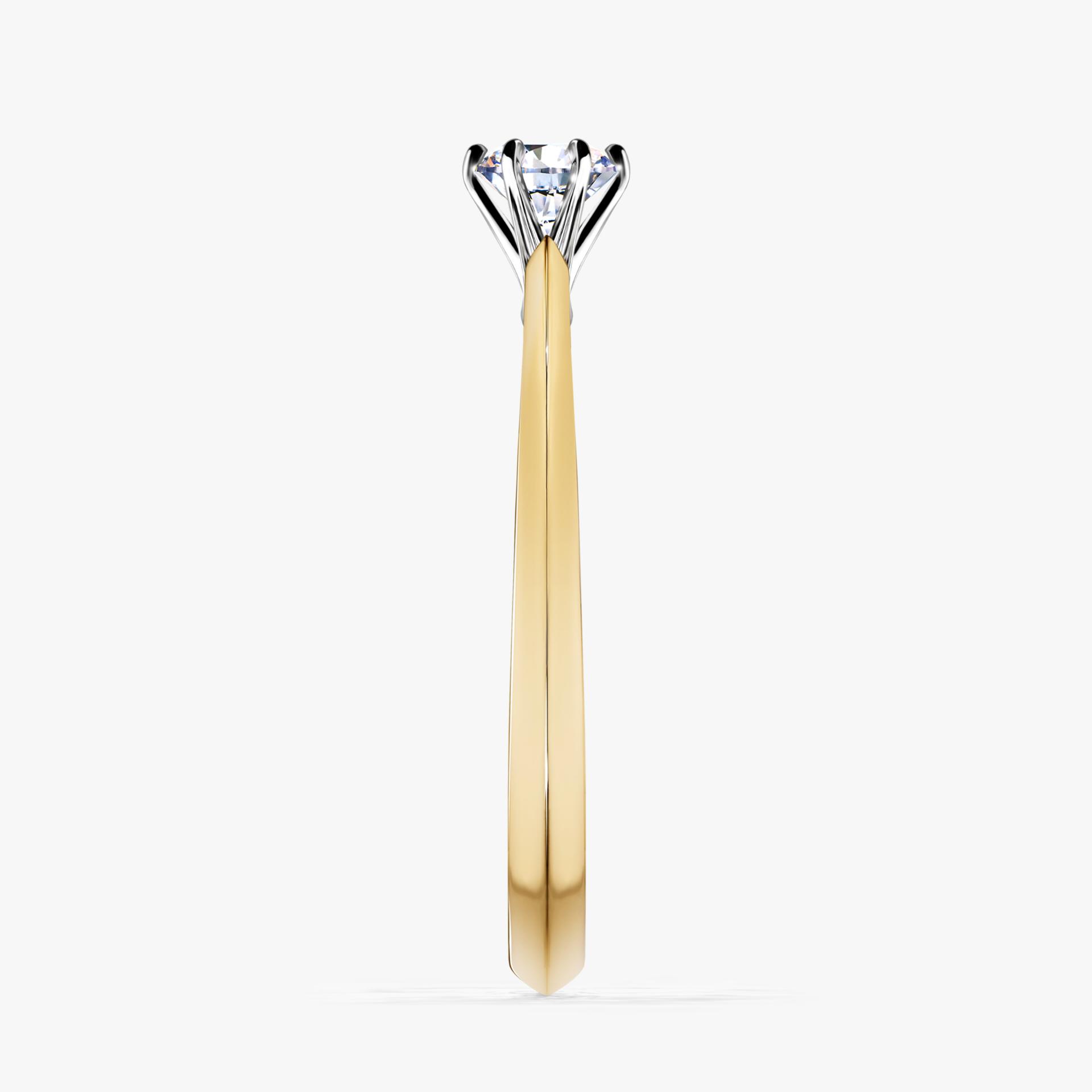 Pierscionek zareczynowy z diamentem laboratoryjnym 025 CT z zoltego zlota my queen 03