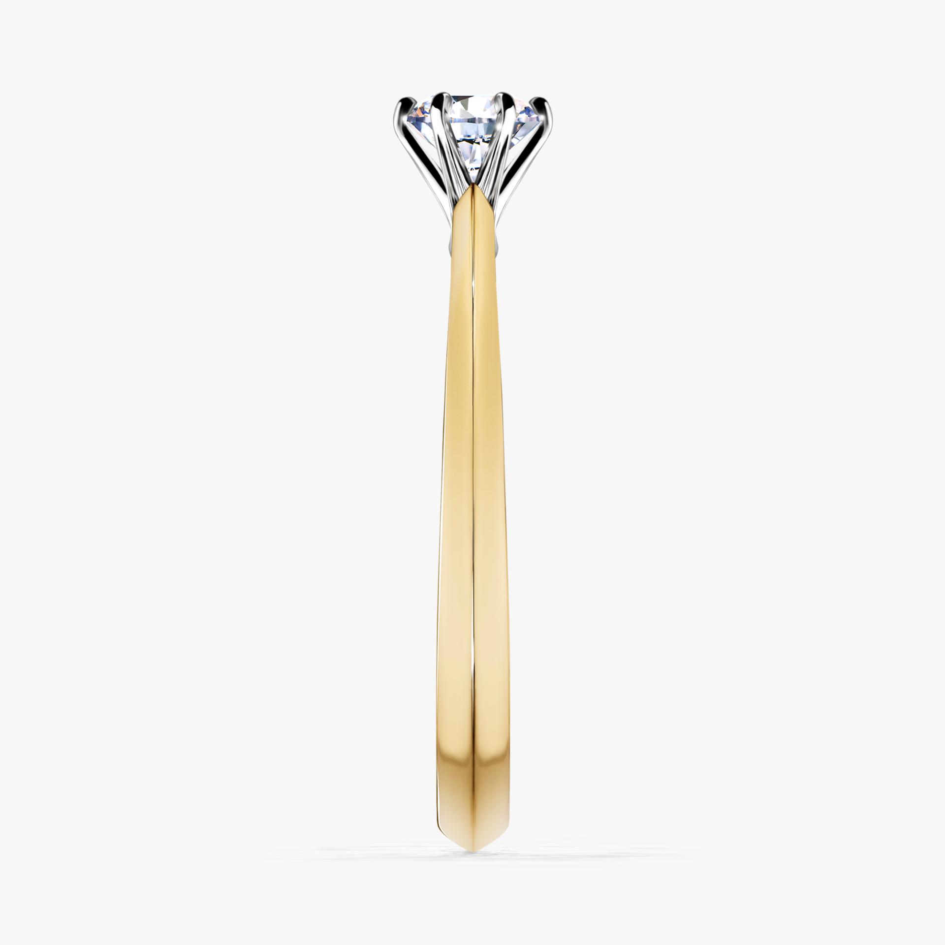 Pierscionek zareczynowy z diamentem laboratoryjnym 030 CT z zoltego zlota my queen 03