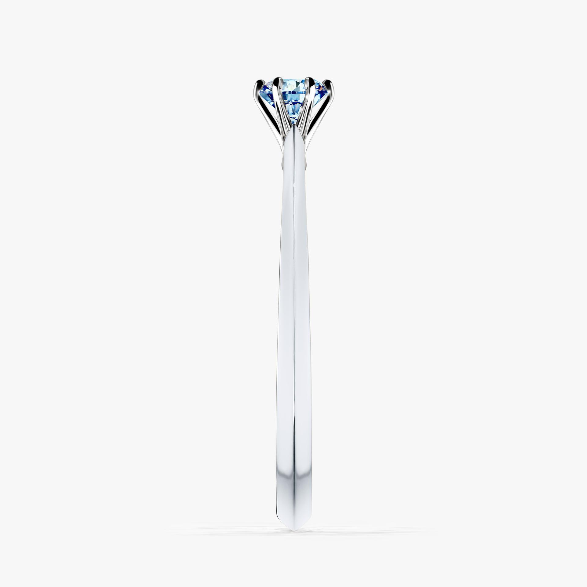 Pierscionek zareczynowy z diamentem niebieski 017 CT z bialego zlota my queen 03