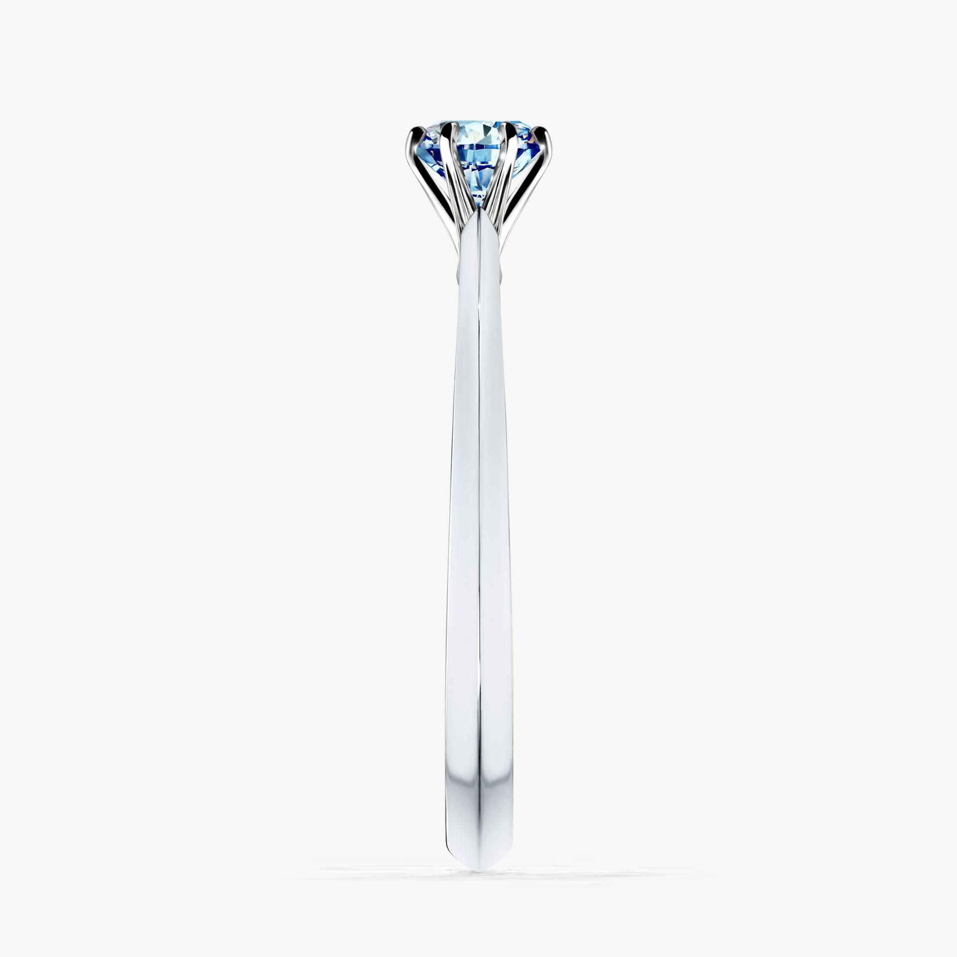 Pierscionek zareczynowy z diamentem niebieski 025 CT z bialego zlota my queen 03