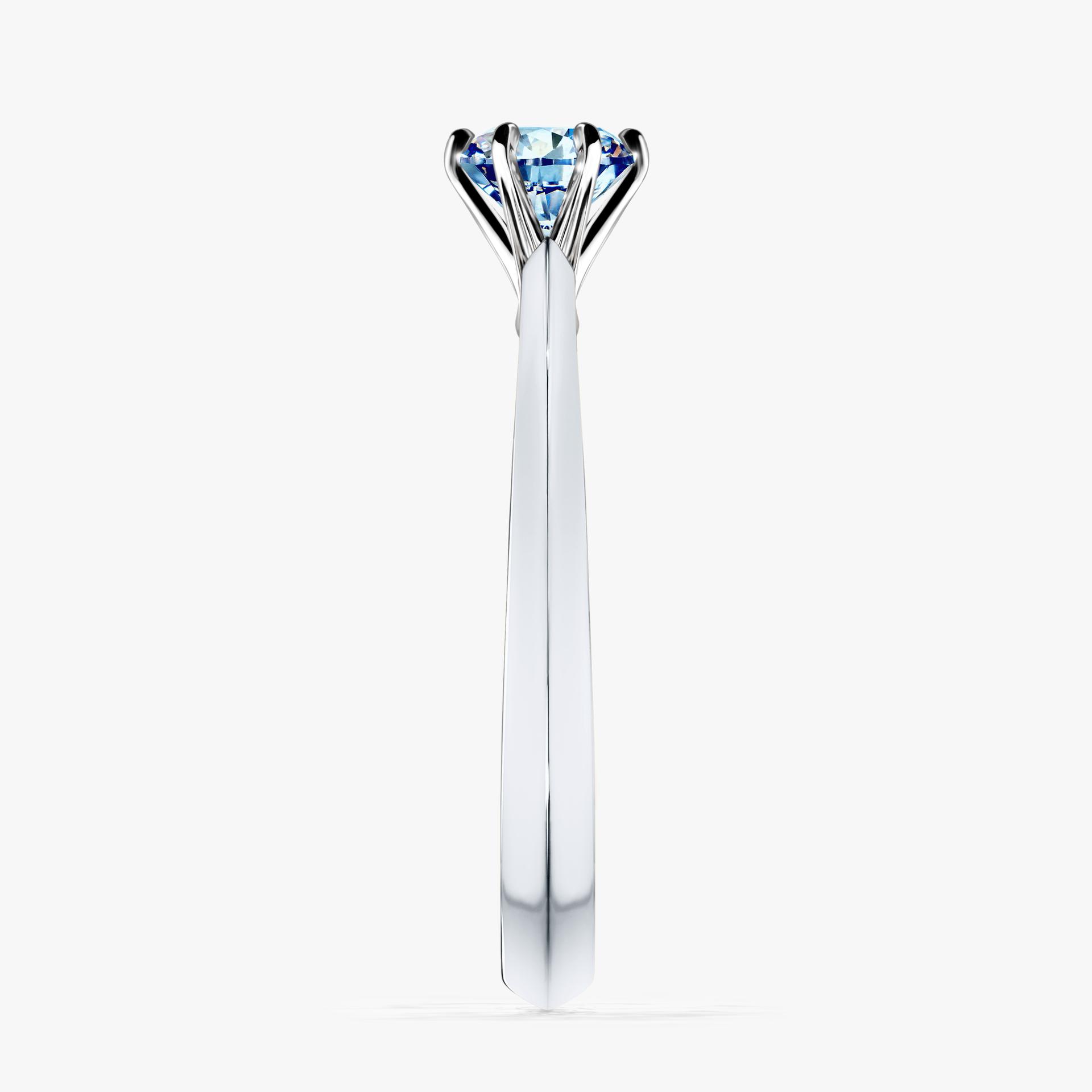 Pierscionek zareczynowy z diamentem niebieski 050 CT z bialego zlota my queen 03