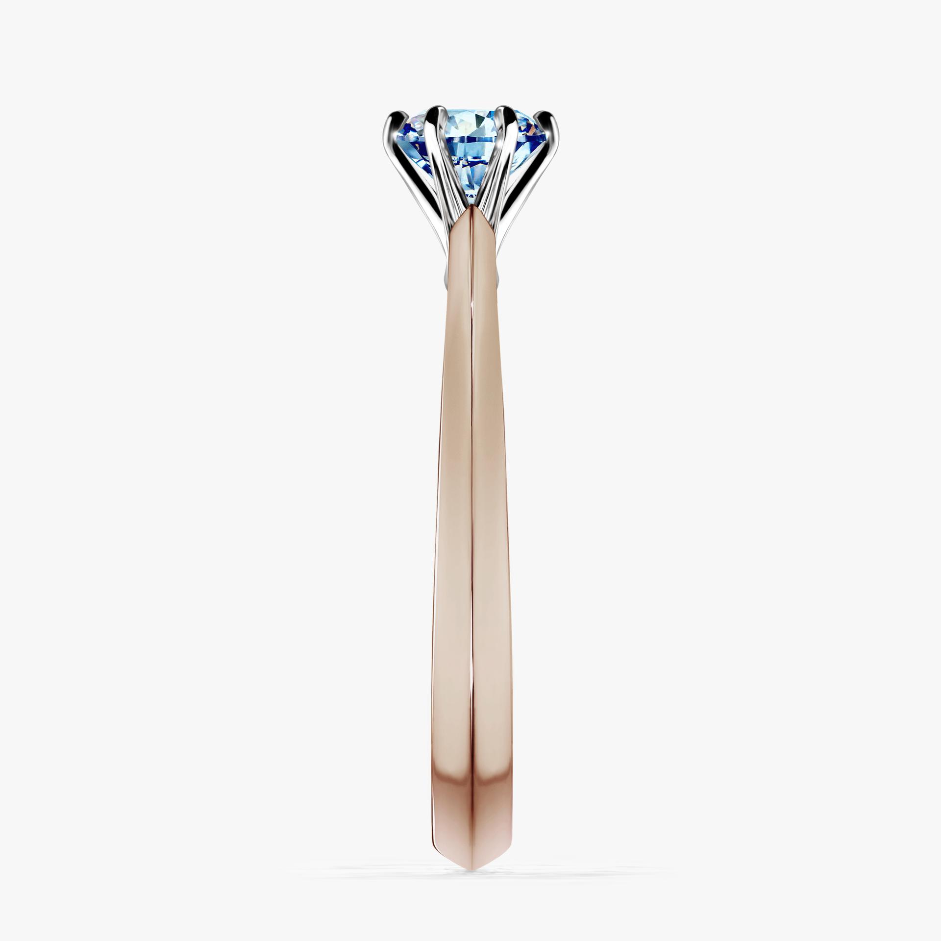 Pierscionek zareczynowy z diamentem niebieski 050 CT z rozowego zlota my queen 03