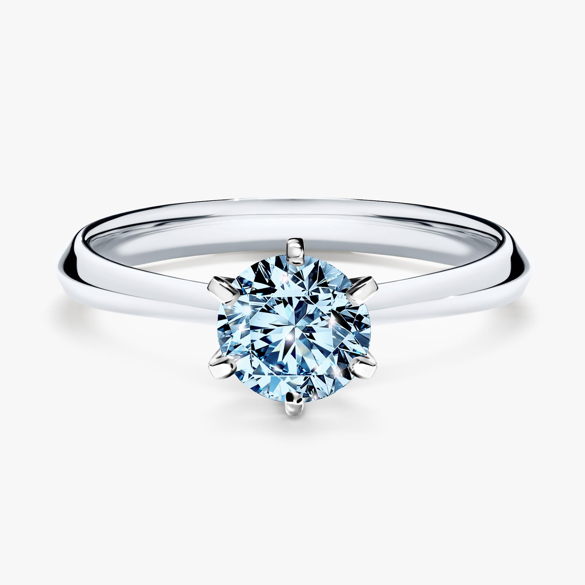 Pierscionek zareczynowy z diamentem niebieski 080 CT z bialego zlota my queen 01