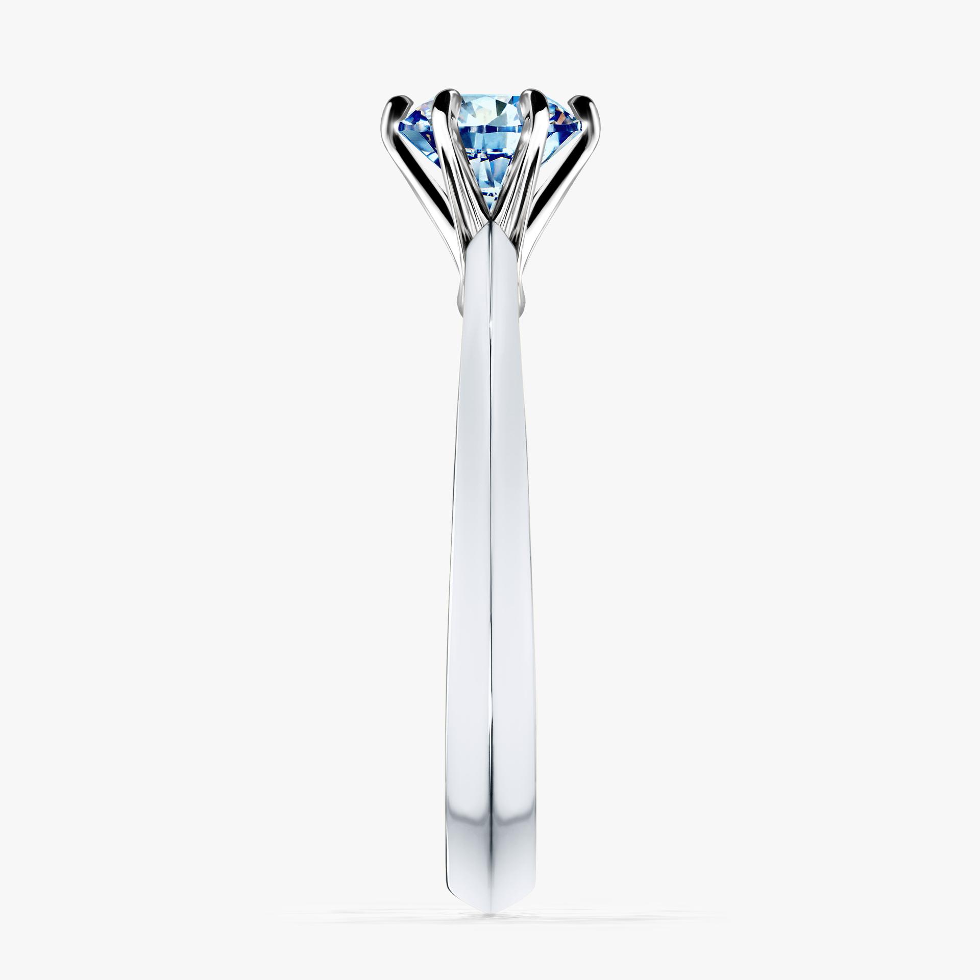 Pierscionek zareczynowy z diamentem niebieski 080 CT z bialego zlota my queen 03