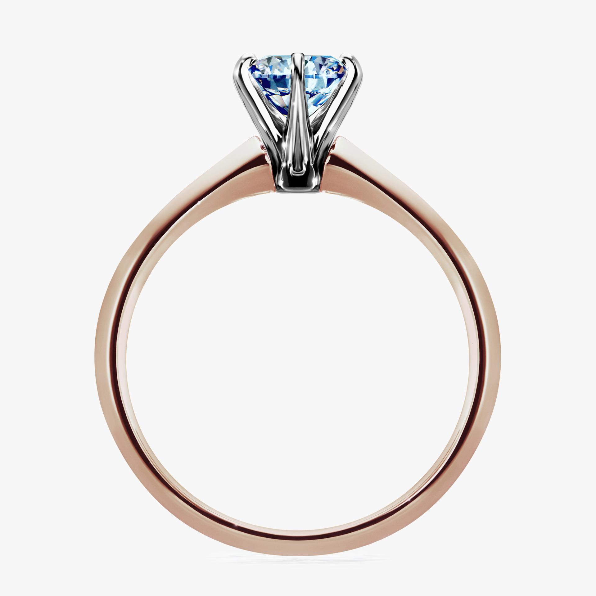 Pierscionek zareczynowy z diamentem niebieski 080 CT z rozowego zlota my queen 02