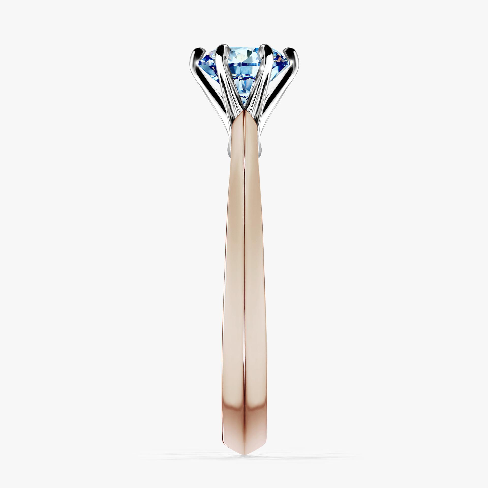 Pierscionek zareczynowy z diamentem niebieski 080 CT z rozowego zlota my queen 03